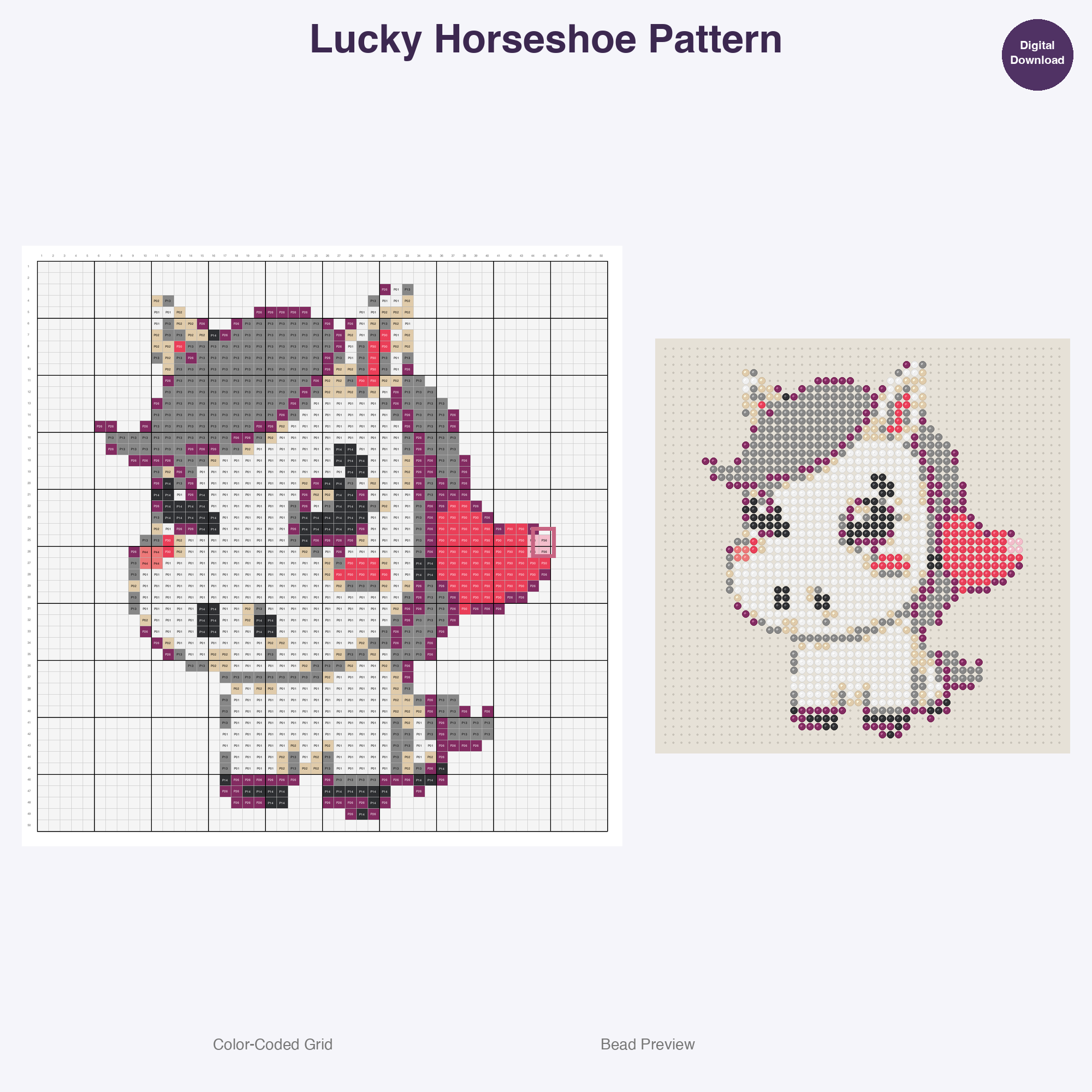 Cute Kids Equestrian Adventures Perler Bead Patterns Bundle, 48 Designs (PDF Digital Download)