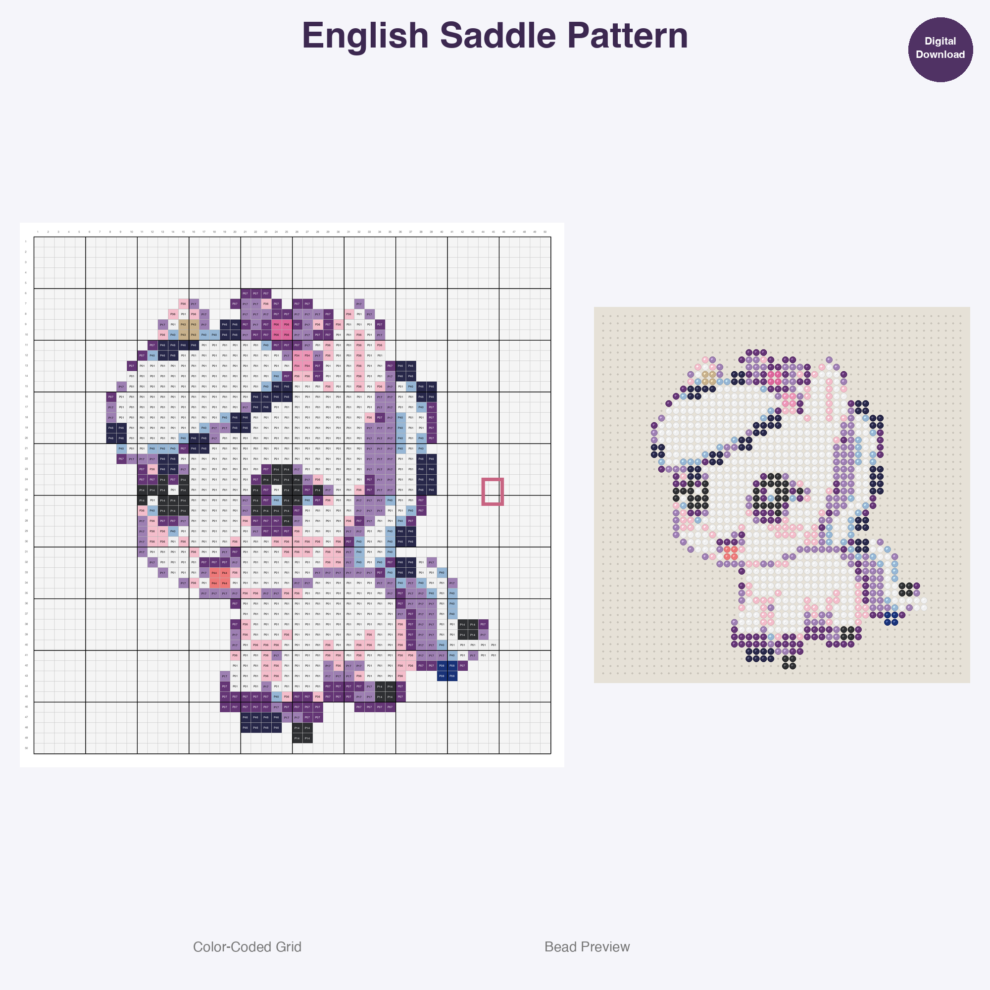 Cute Kids Equestrian Adventures Perler Bead Patterns Bundle, 48 Designs (PDF Digital Download)