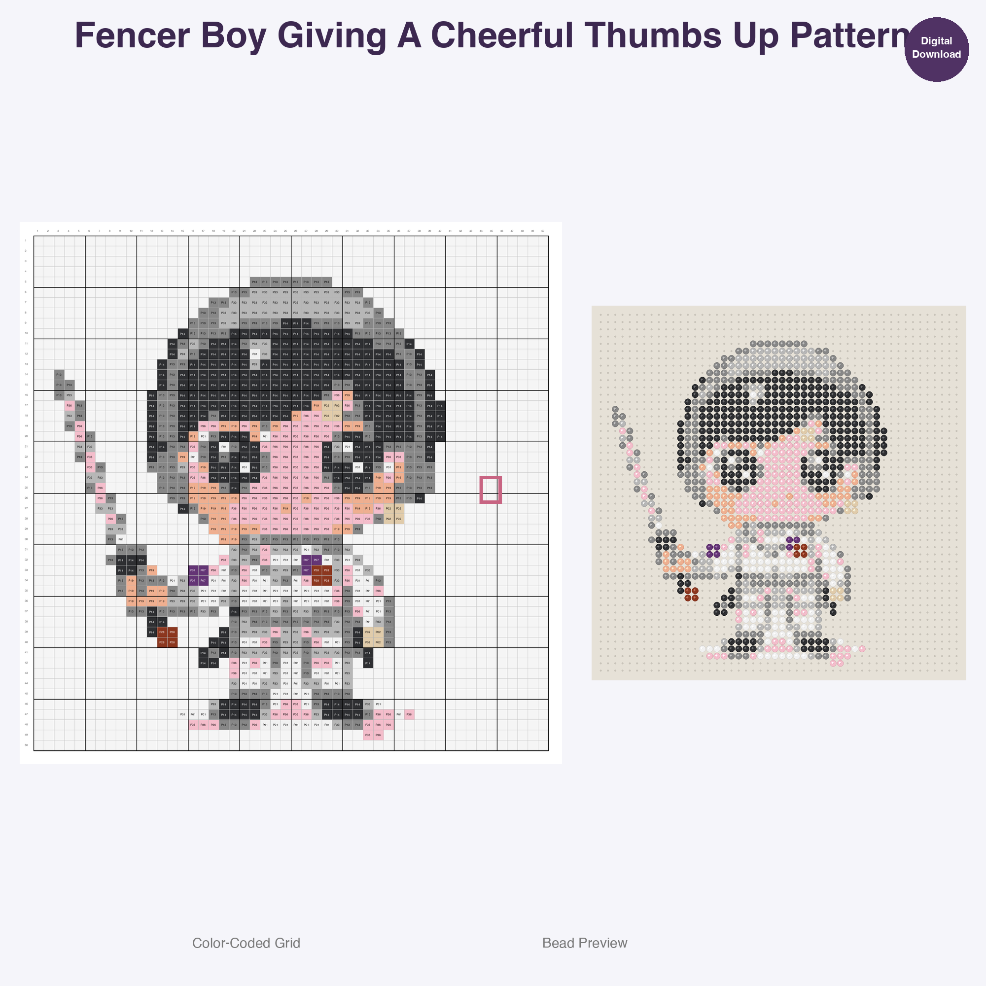 Cute Kids Fencing Adventures Perler Bead Patterns Bundle, 48 Designs (PDF Digital Download)