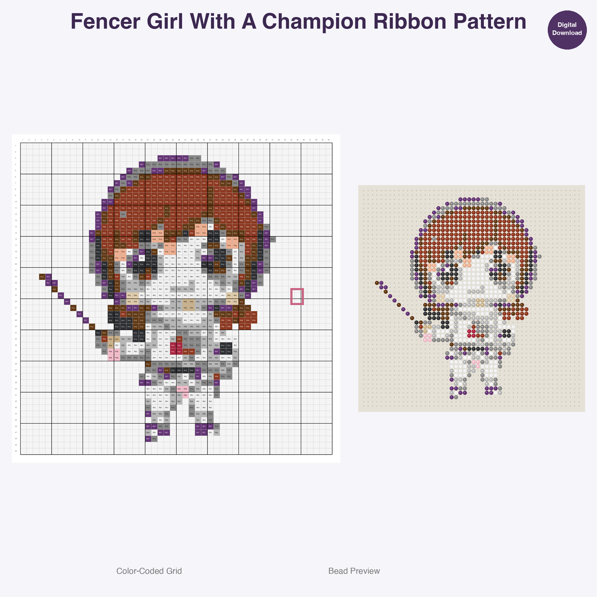 Cute Kids Fencing Adventures Perler Bead Patterns Bundle, 48 Designs (PDF Digital Download)