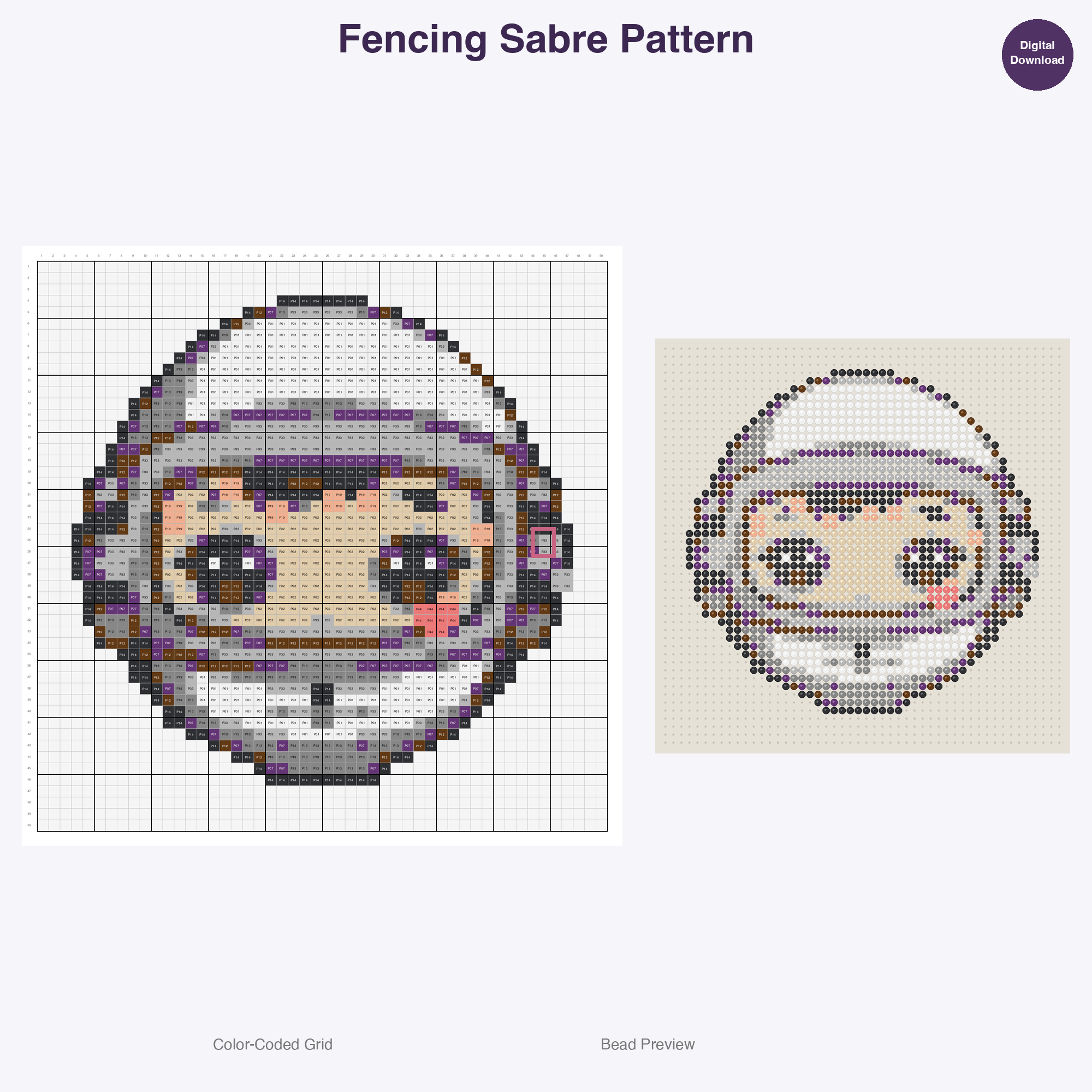 Cute Kids Fencing Adventures Perler Bead Patterns Bundle, 48 Designs (PDF Digital Download)