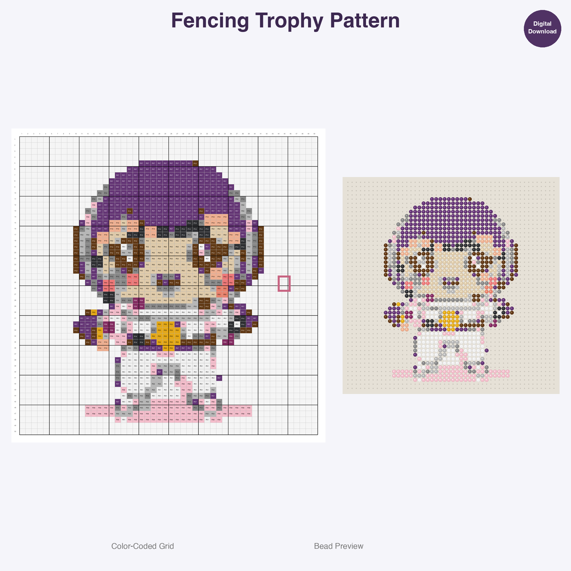Cute Kids Fencing Adventures Perler Bead Patterns Bundle, 48 Designs (PDF Digital Download)
