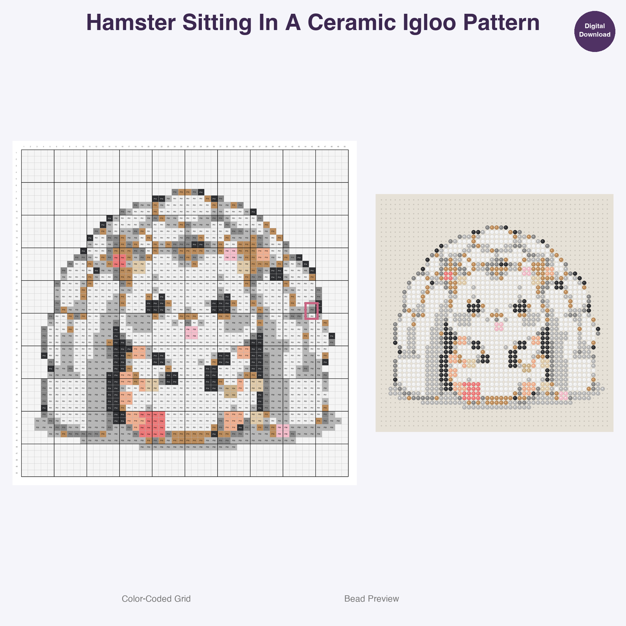 Little Lair Sweethearts Perler Bead Patterns, 48 Designs x 3 Grid Sizes (29x29 + 50x50 + 128x128), Fuse Bead PDF Digital Download