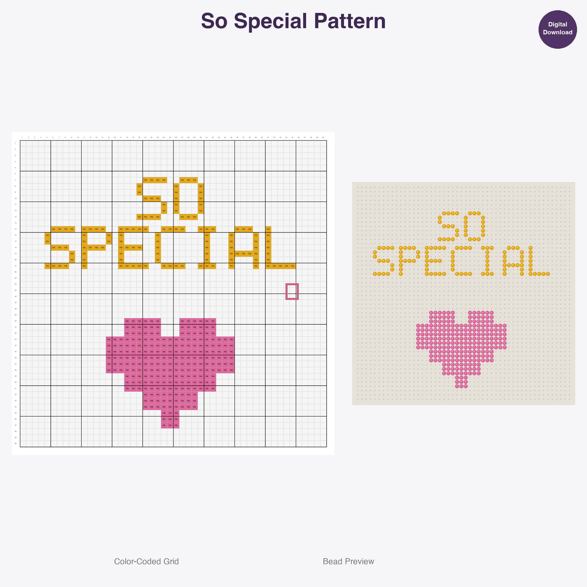 Love & Sweet Talk Word Signs Perler Bead Patterns, 48 Designs x 2 Grid Sizes (50x50 + 128x128), Fuse Bead PDF Digital Download