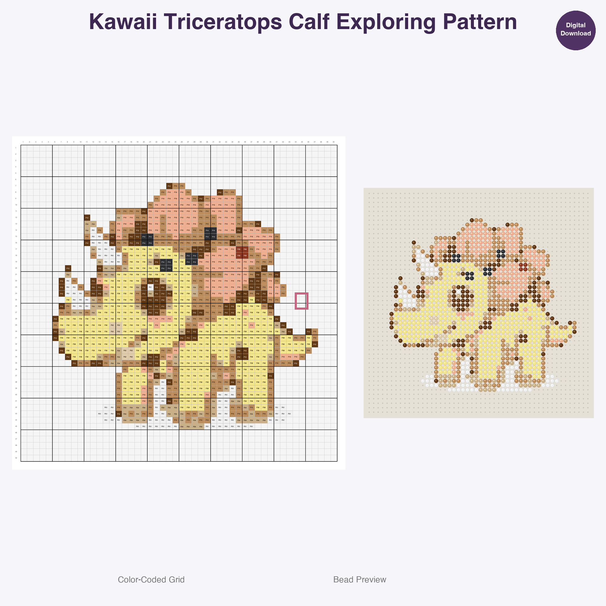 Mesozoic Munchkins Perler Bead Patterns Bundle, 48 Designs (PDF Digital Download)