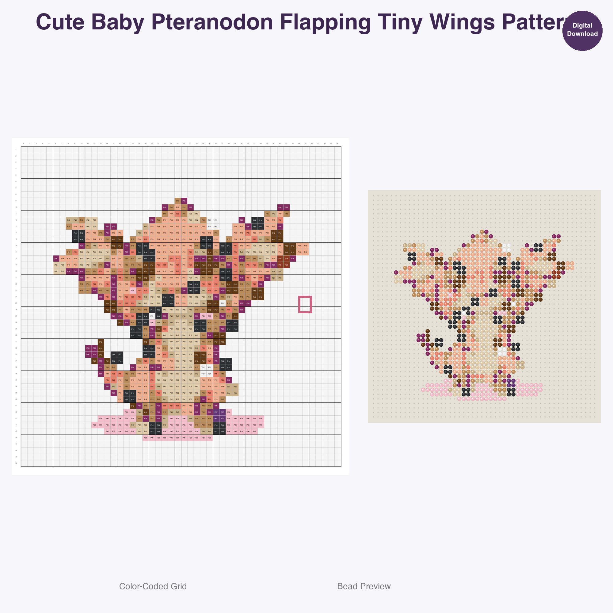Mesozoic Munchkins Perler Bead Patterns Bundle, 48 Designs (PDF Digital Download)