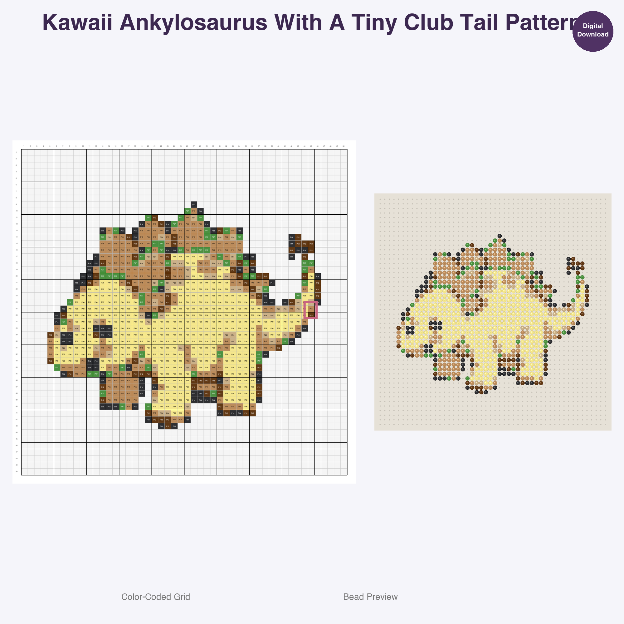 Mesozoic Munchkins Perler Bead Patterns Bundle, 48 Designs (PDF Digital Download)