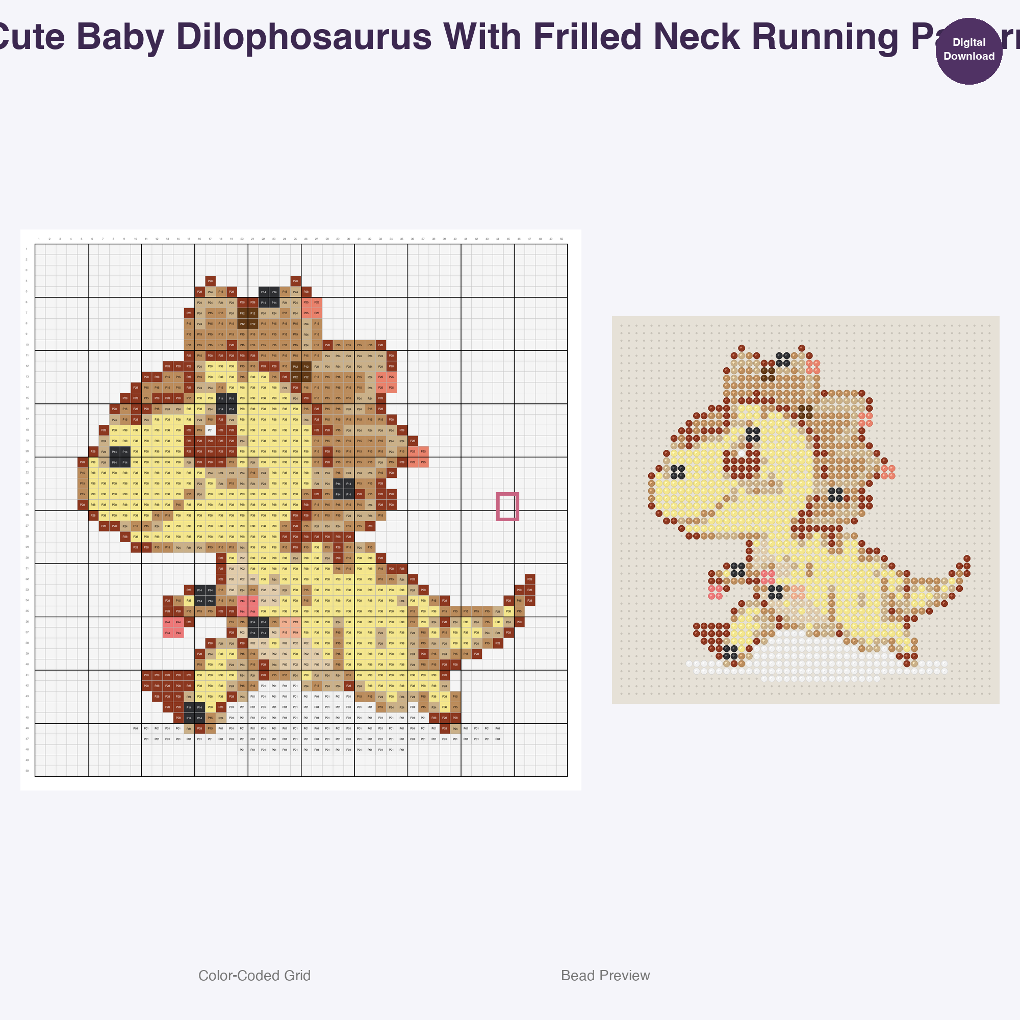 Mesozoic Munchkins Perler Bead Patterns Bundle, 48 Designs (PDF Digital Download)