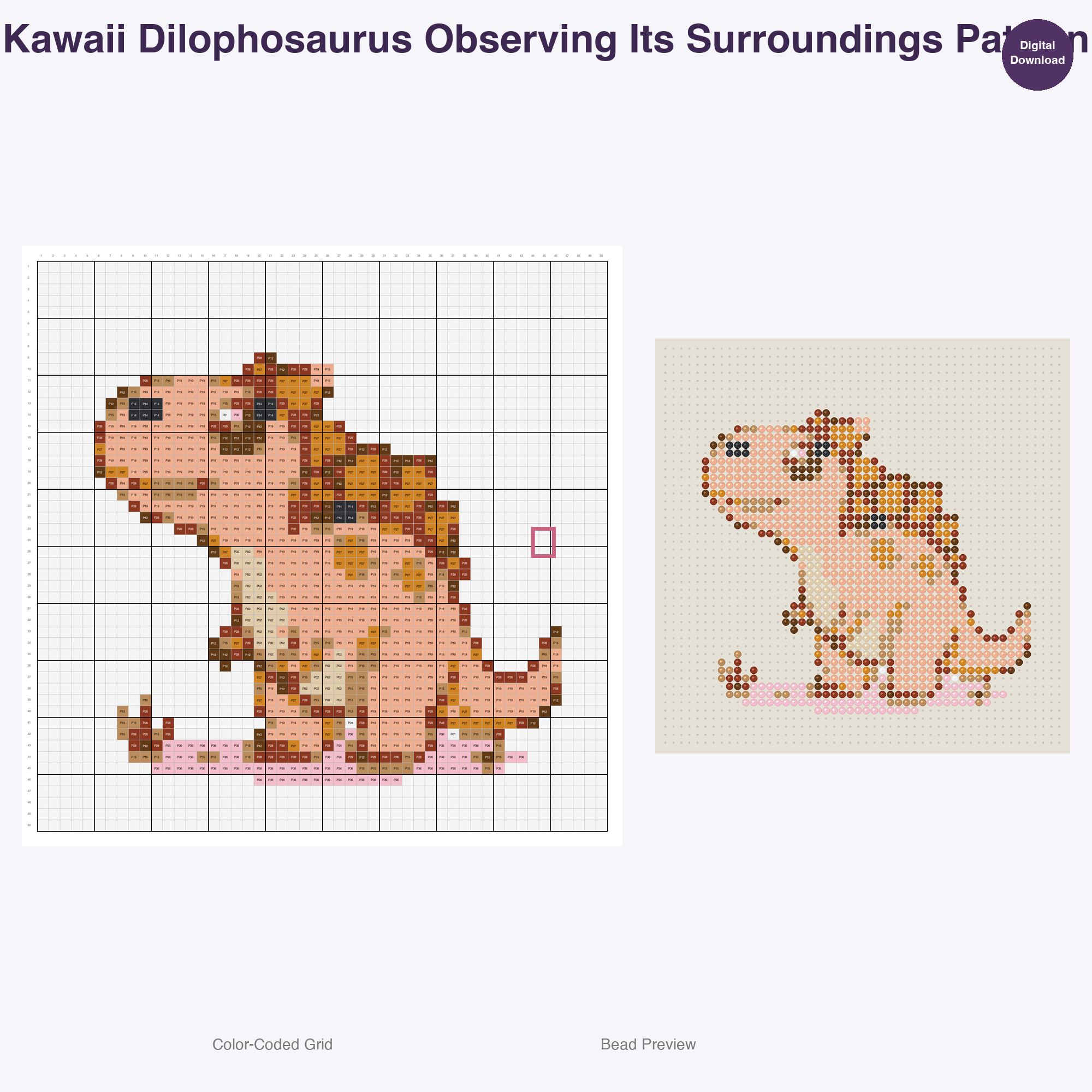 Mesozoic Munchkins Perler Bead Patterns Bundle, 48 Designs (PDF Digital Download)