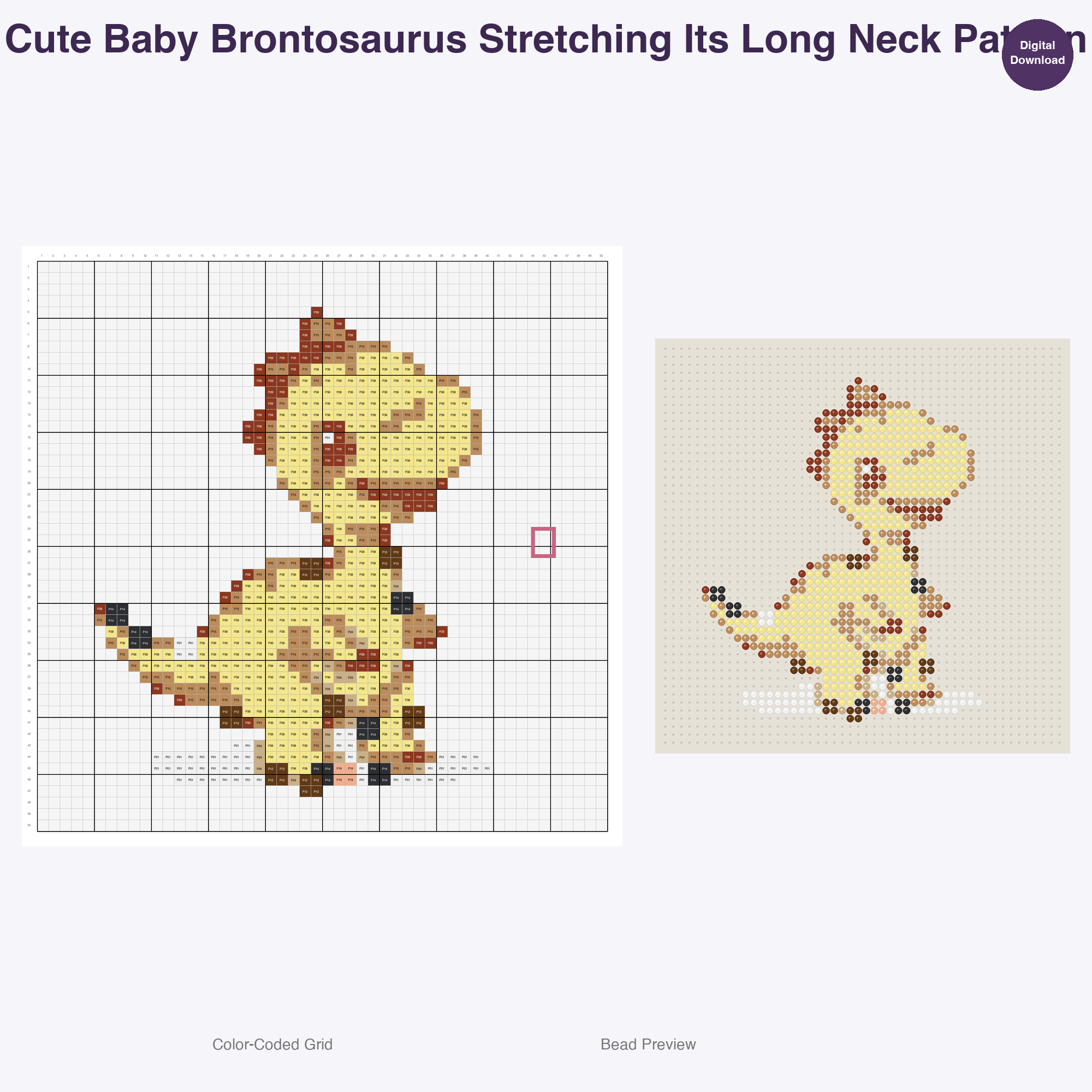 Mesozoic Munchkins Perler Bead Patterns Bundle, 48 Designs (PDF Digital Download)