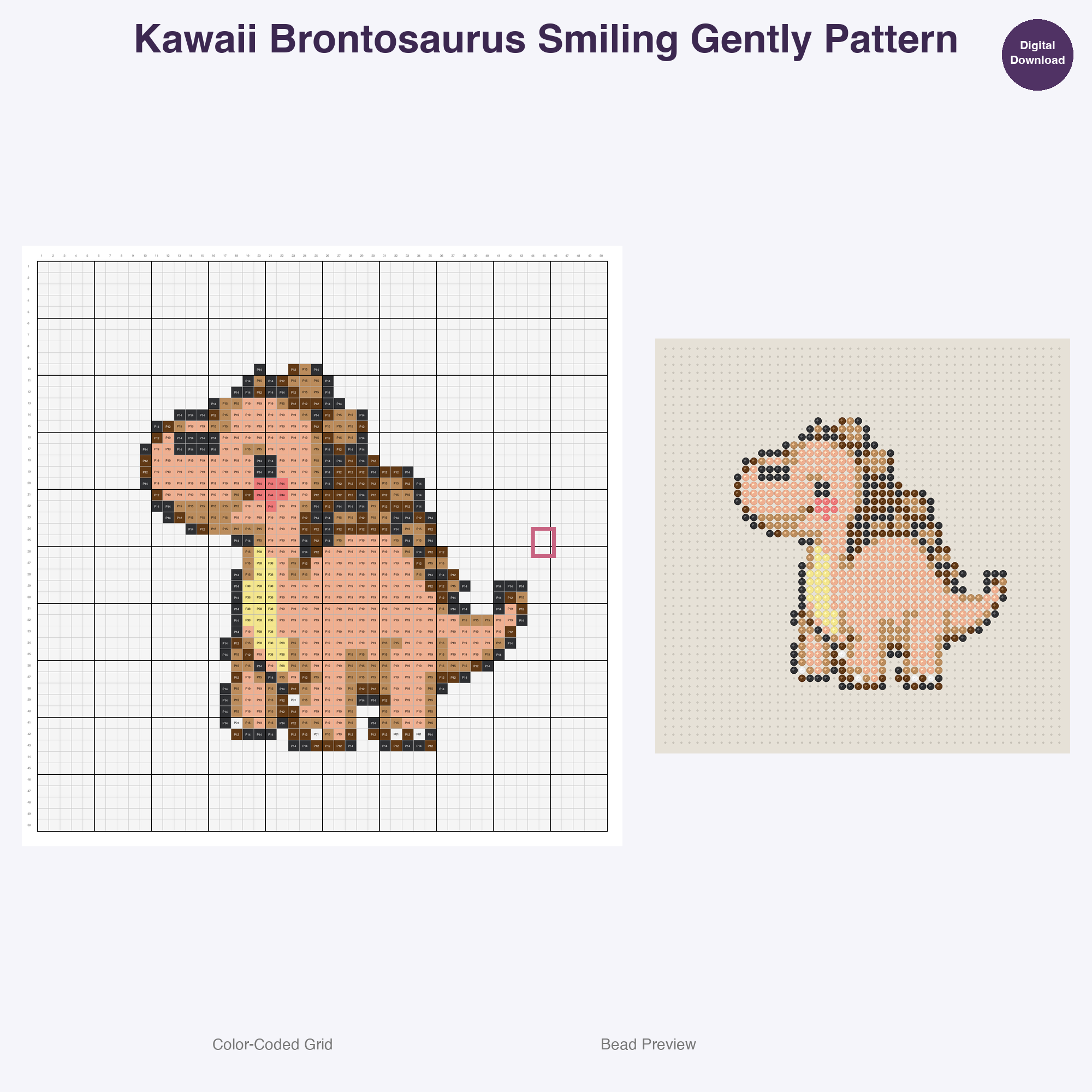 Mesozoic Munchkins Perler Bead Patterns Bundle, 48 Designs (PDF Digital Download)