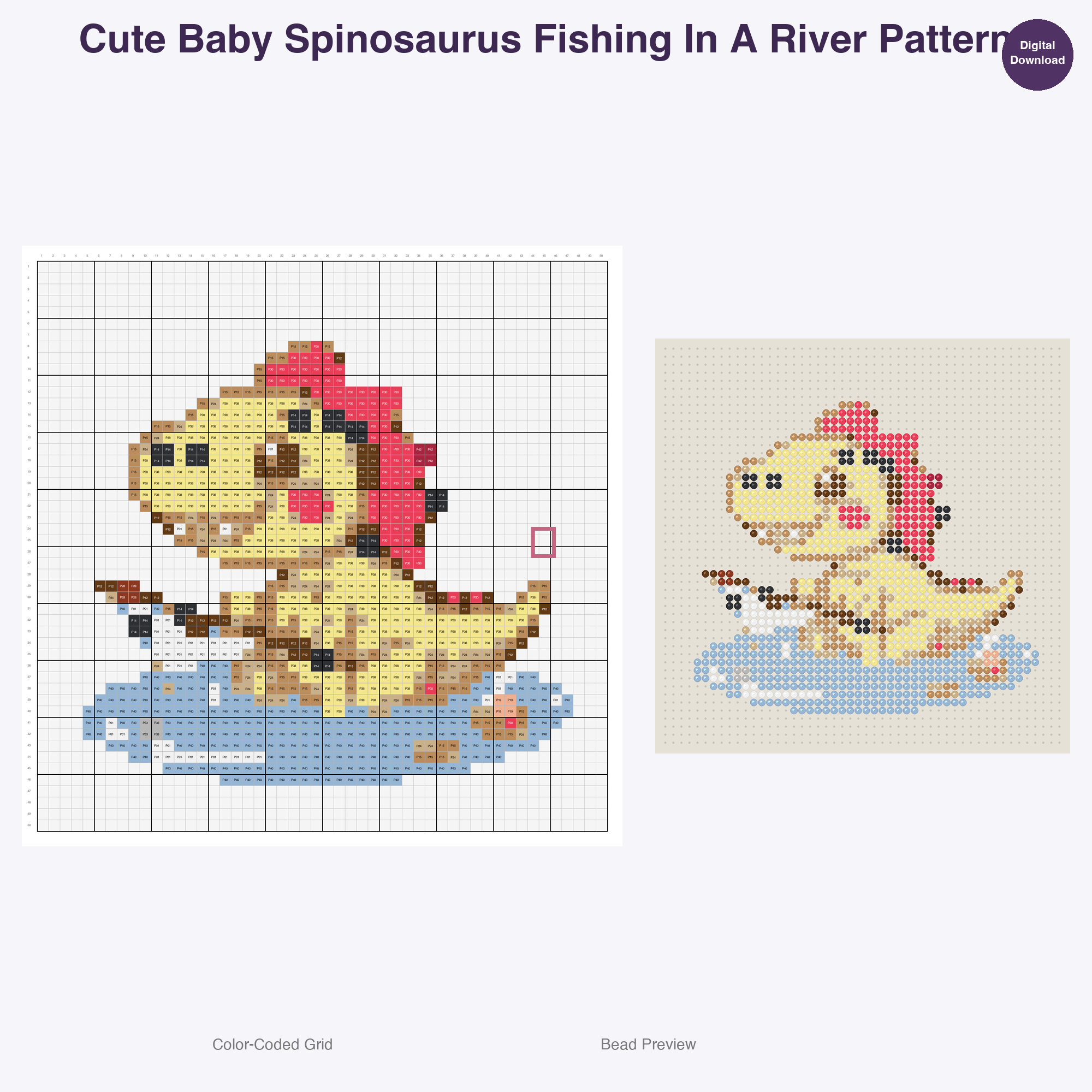 Mesozoic Munchkins Perler Bead Patterns Bundle, 48 Designs (PDF Digital Download)