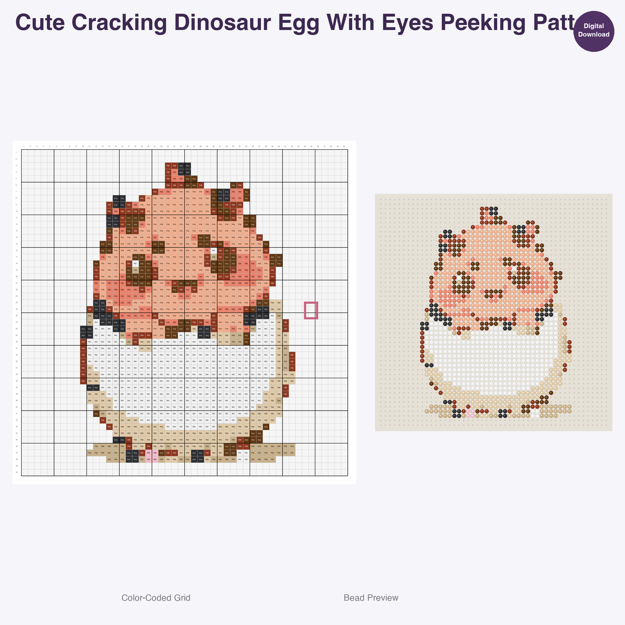 Mesozoic Munchkins Perler Bead Patterns Bundle, 48 Designs (PDF Digital Download)