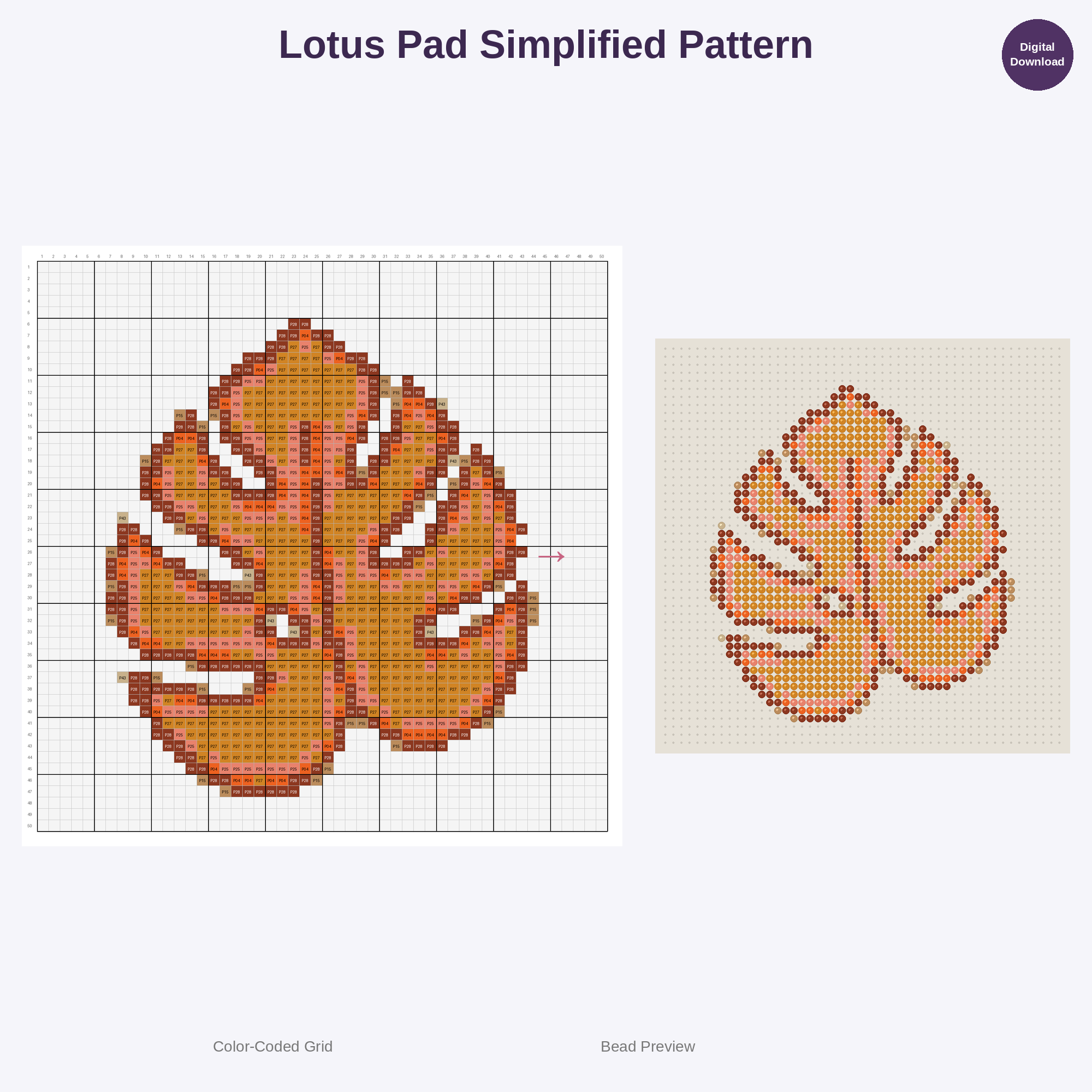 Minimal Botanical Leaves Perler Bead Patterns Bundle, 48 Designs (PDF Digital Download)