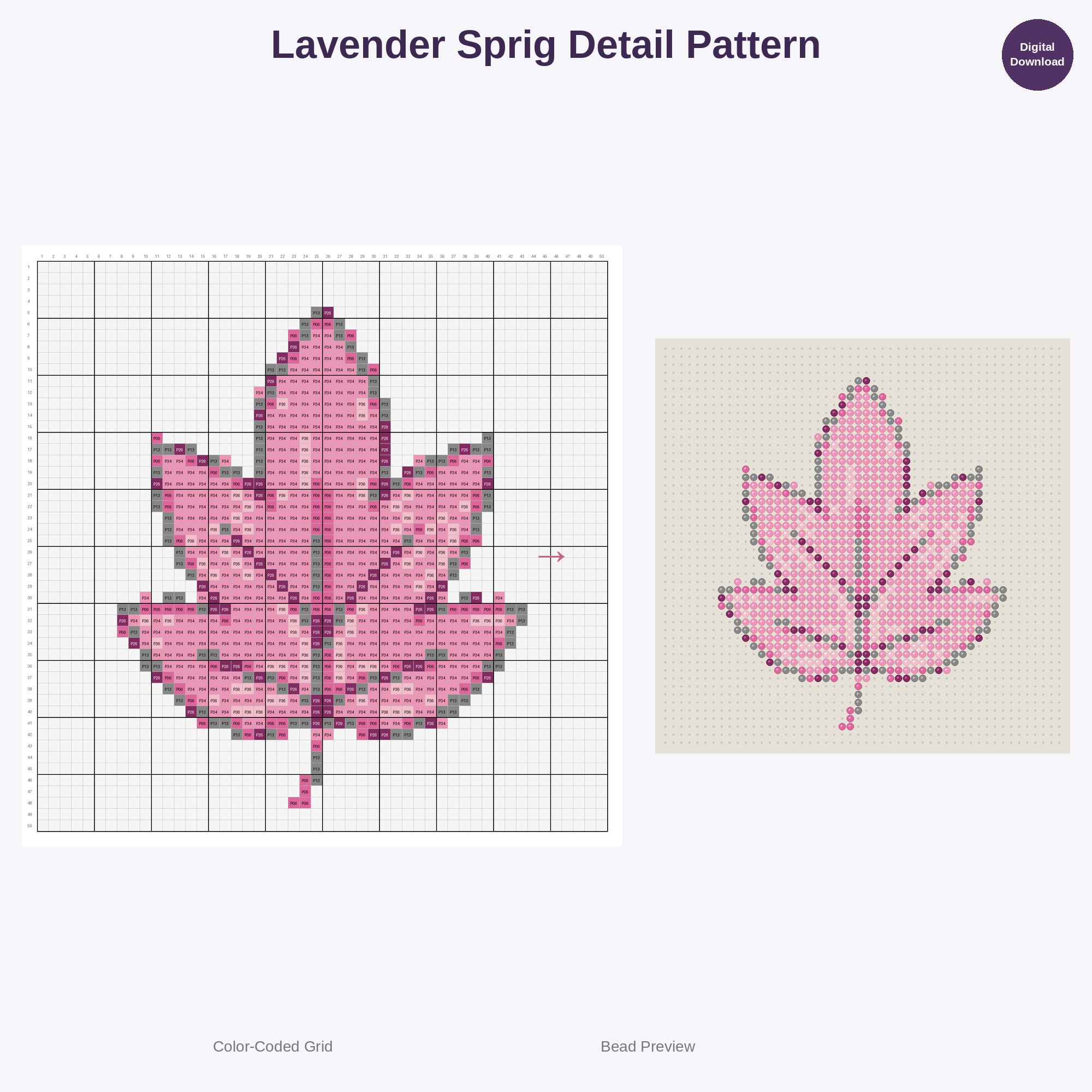 Minimal Botanical Leaves Perler Bead Patterns Bundle, 48 Designs (PDF Digital Download)