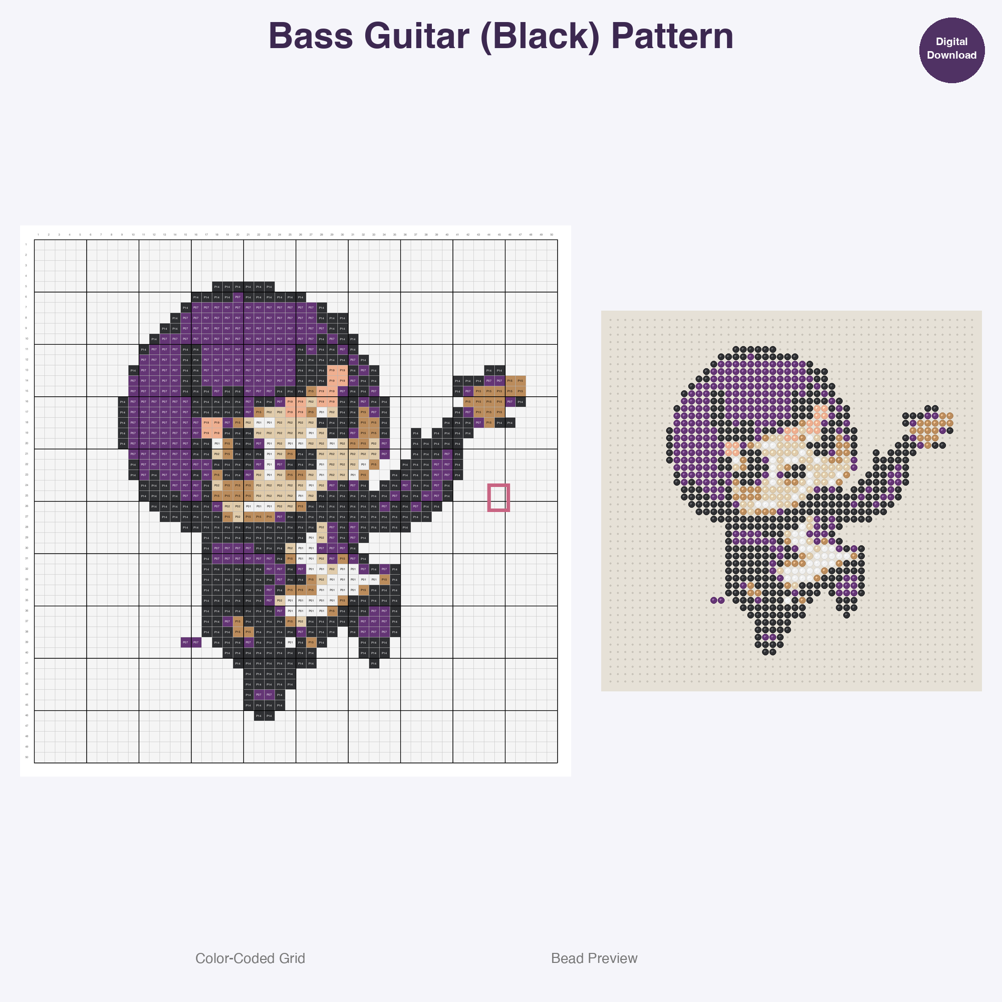 Music Festival Fun Perler Bead Patterns Bundle, 48 Designs (PDF Digital Download)