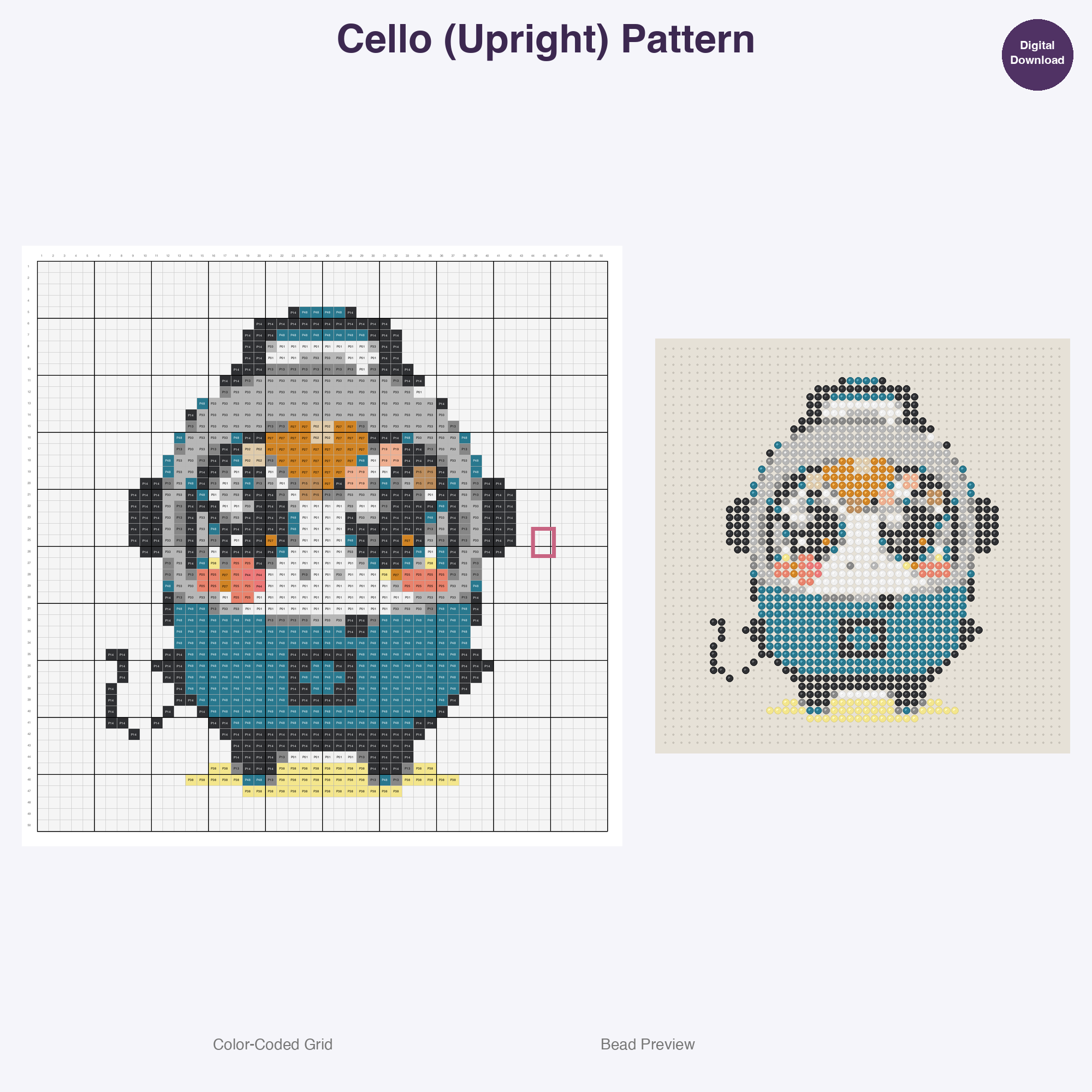 Music Festival Fun Perler Bead Patterns Bundle, 48 Designs (PDF Digital Download)