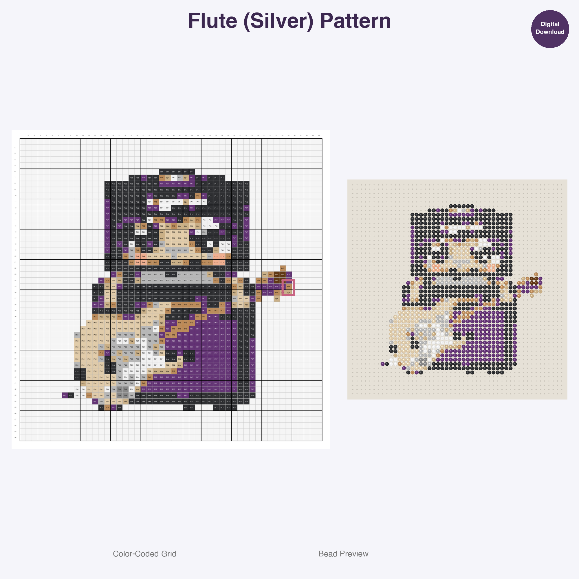 Music Festival Fun Perler Bead Patterns Bundle, 48 Designs (PDF Digital Download)