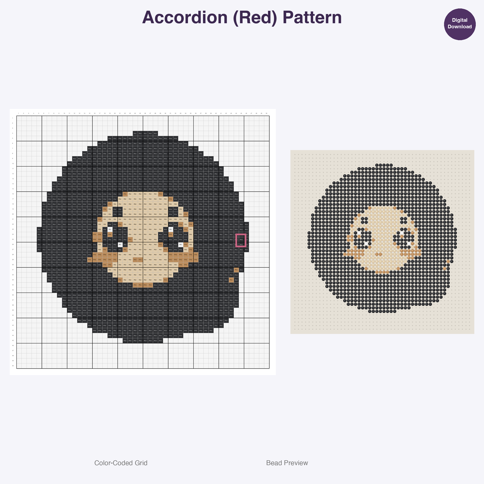 Music Festival Fun Perler Bead Patterns Bundle, 48 Designs (PDF Digital Download)