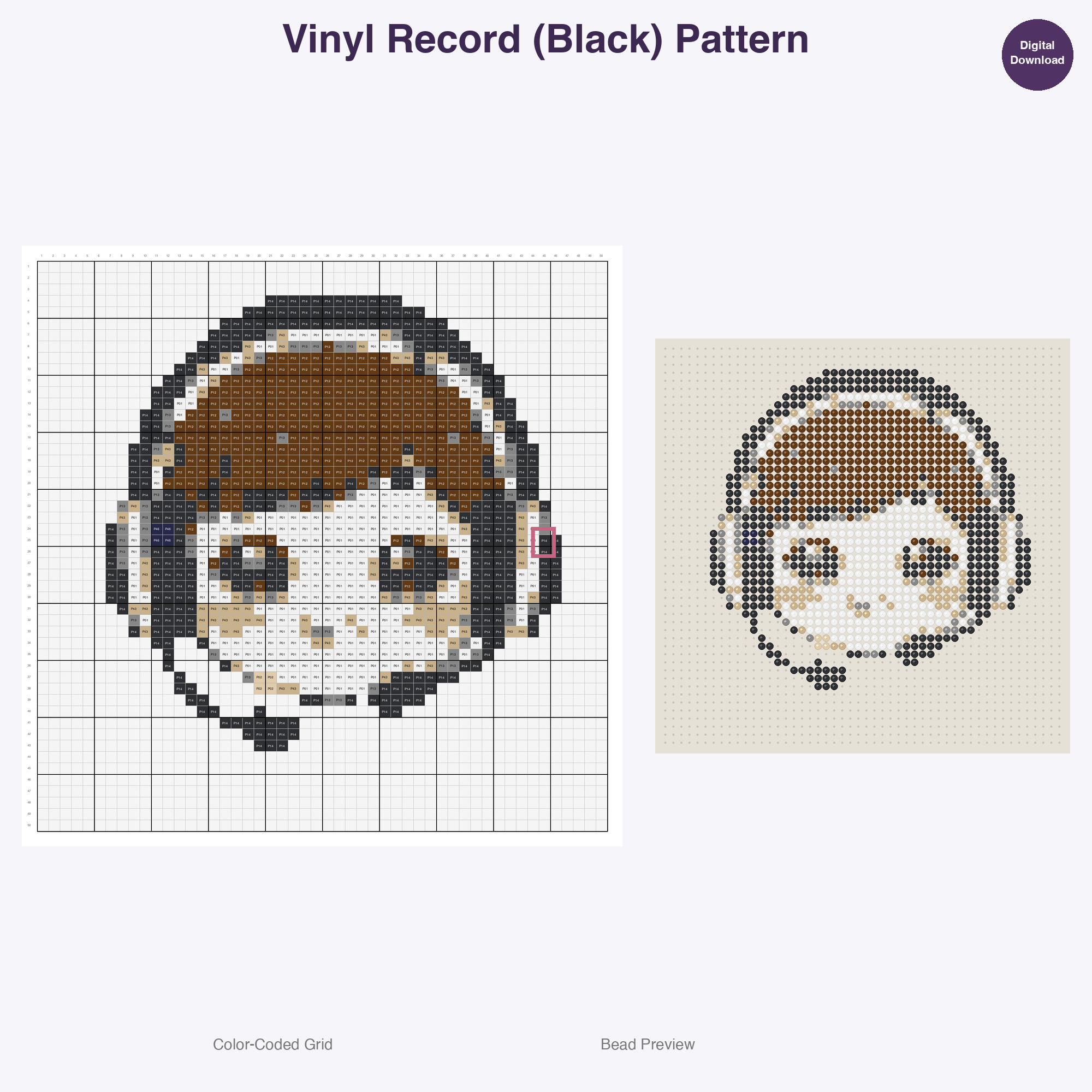 Music Festival Fun Perler Bead Patterns Bundle, 48 Designs (PDF Digital Download)