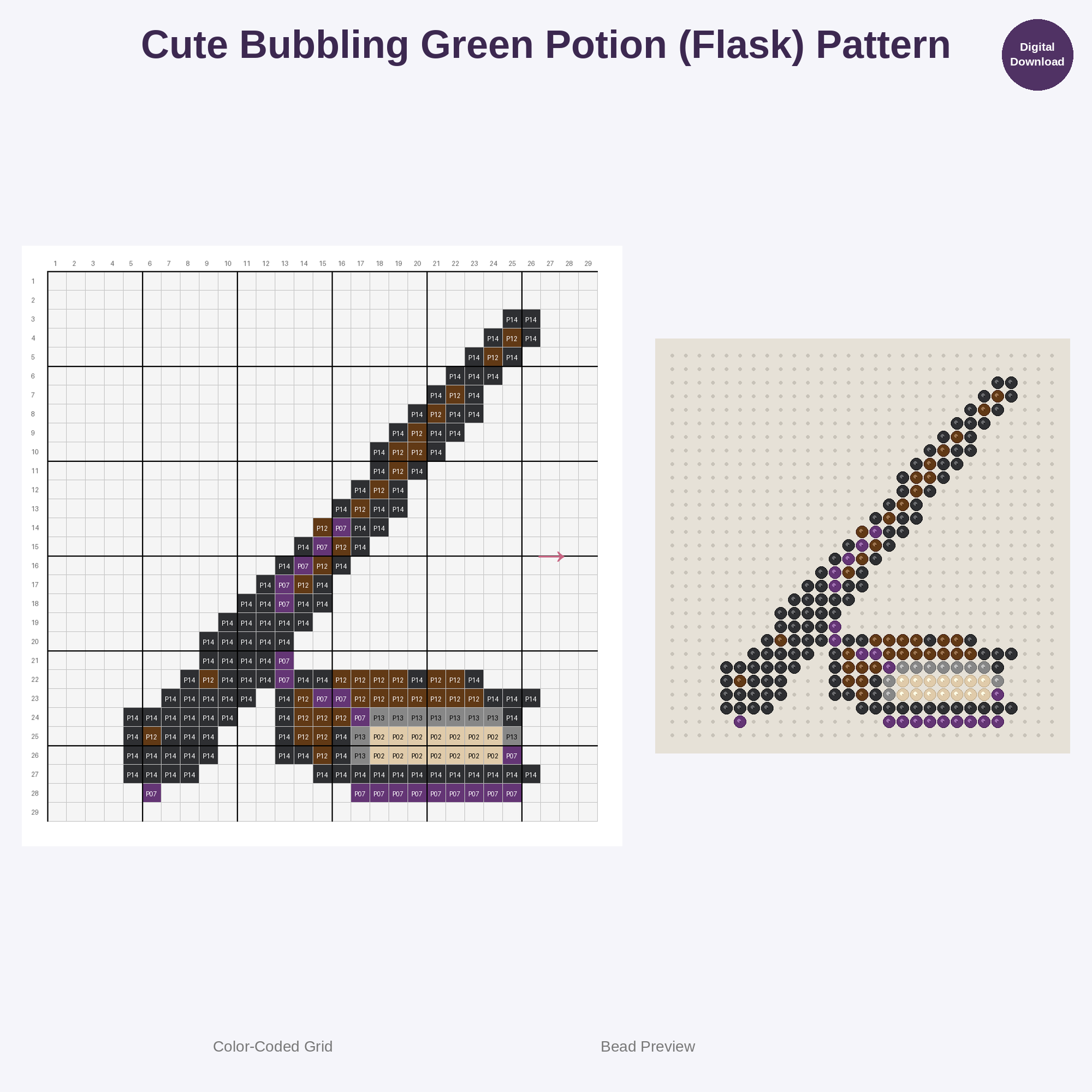 Mystical Academy Supplies Perler Bead Patterns Perler Bead Patterns Bundle, 48 Designs (PDF Digital Download)