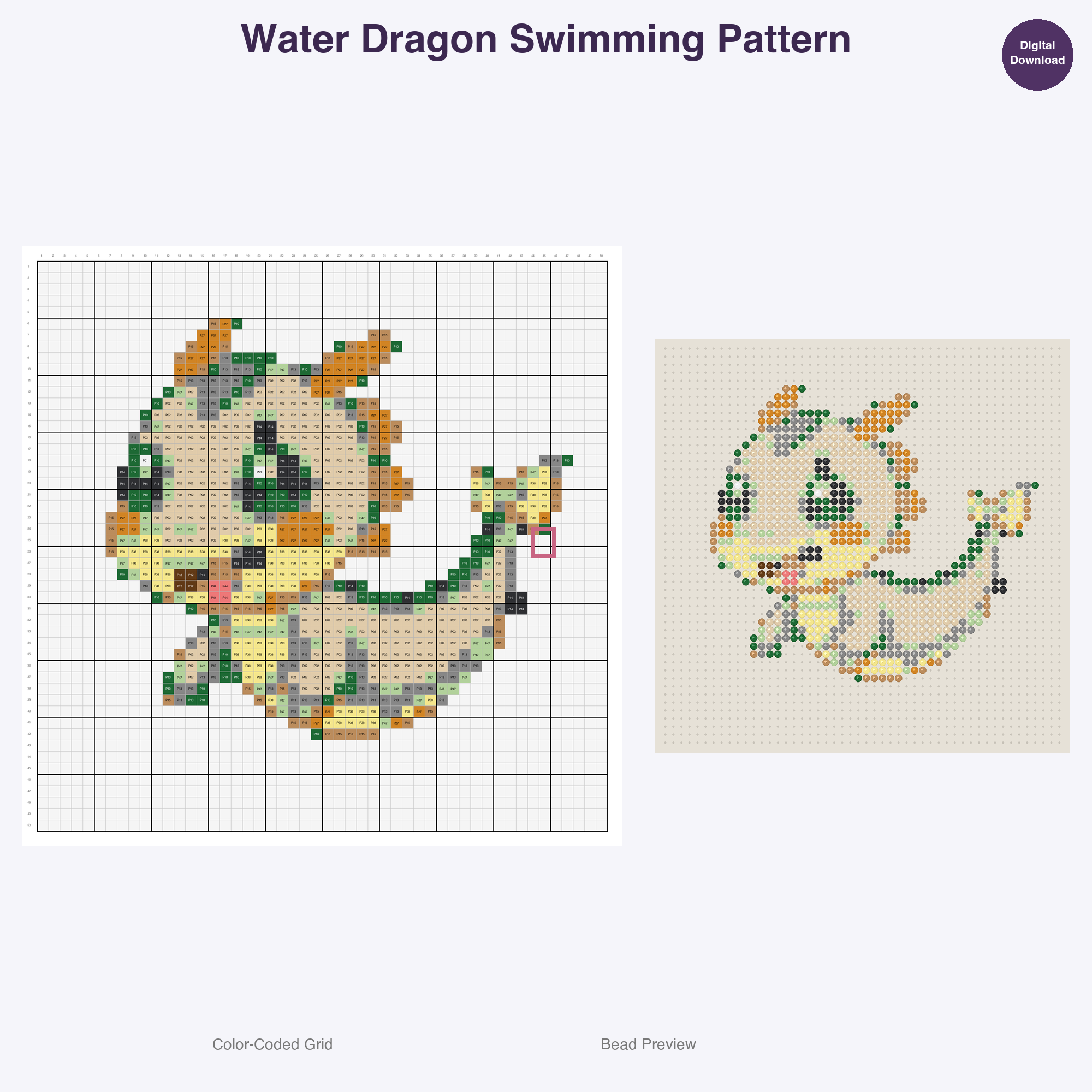 Mythical Elemental Guardians Perler Bead Patterns Bundle, 48 Designs (PDF Digital Download)