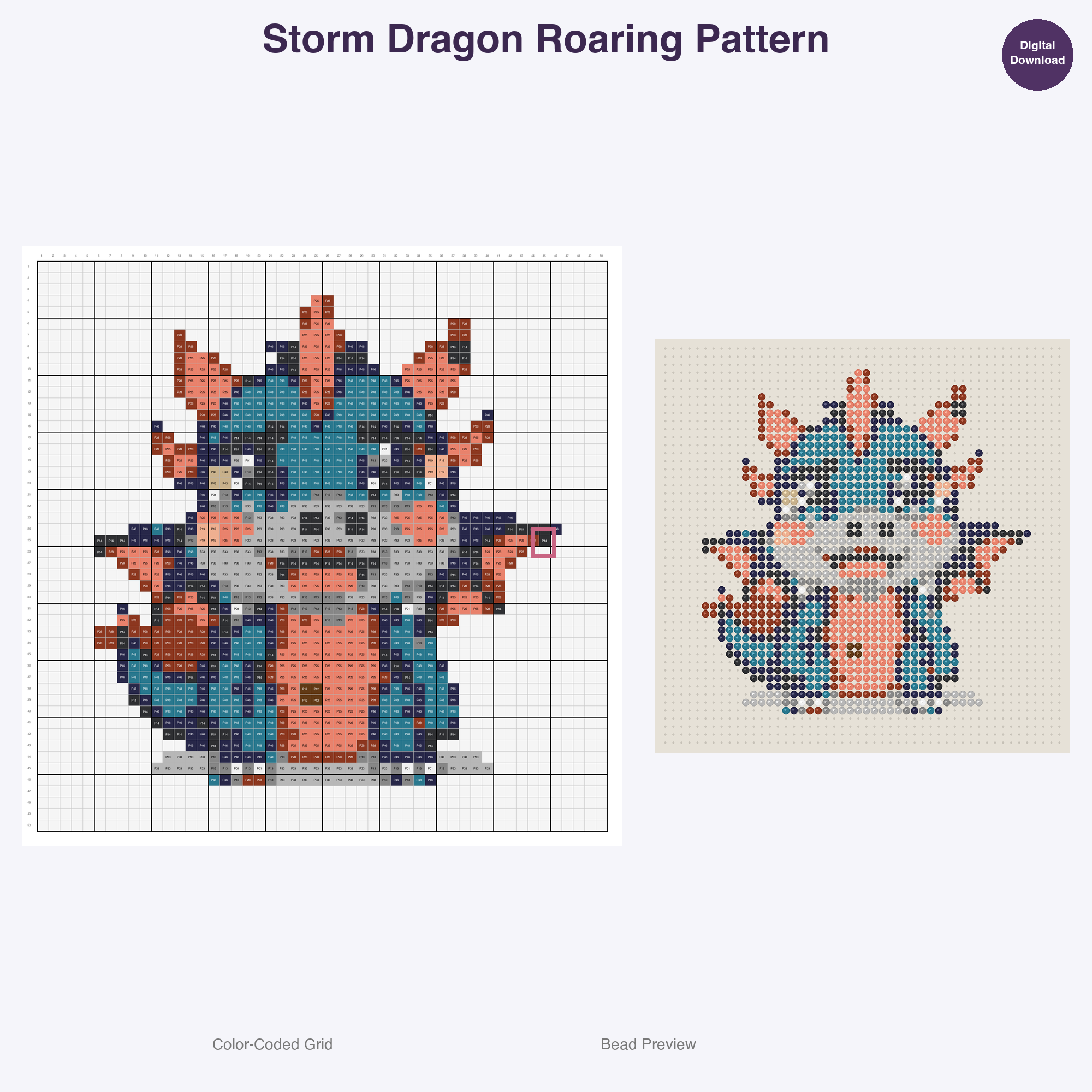 Mythical Elemental Guardians Perler Bead Patterns Bundle, 48 Designs (PDF Digital Download)