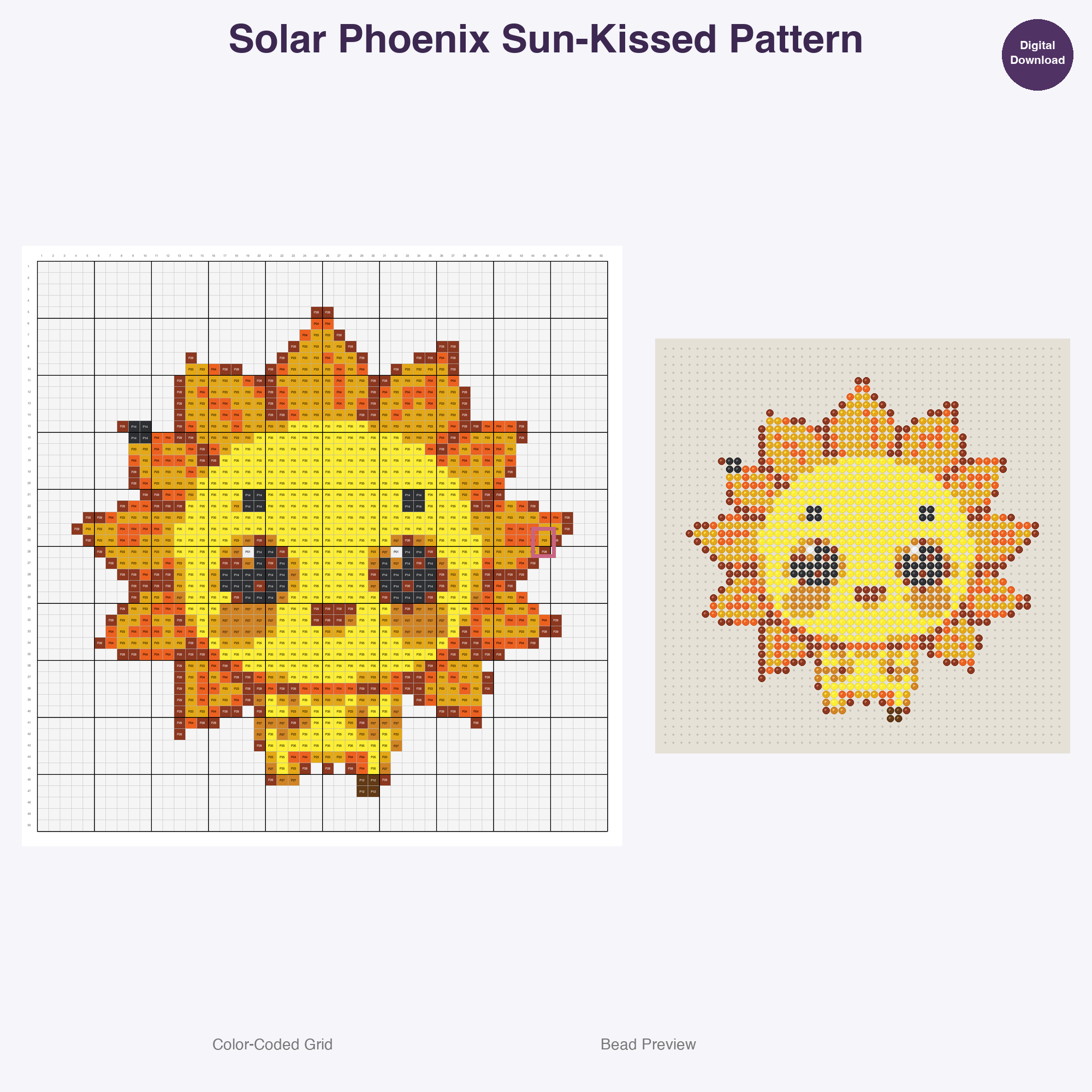 Mythical Elemental Guardians Perler Bead Patterns Bundle, 48 Designs (PDF Digital Download)