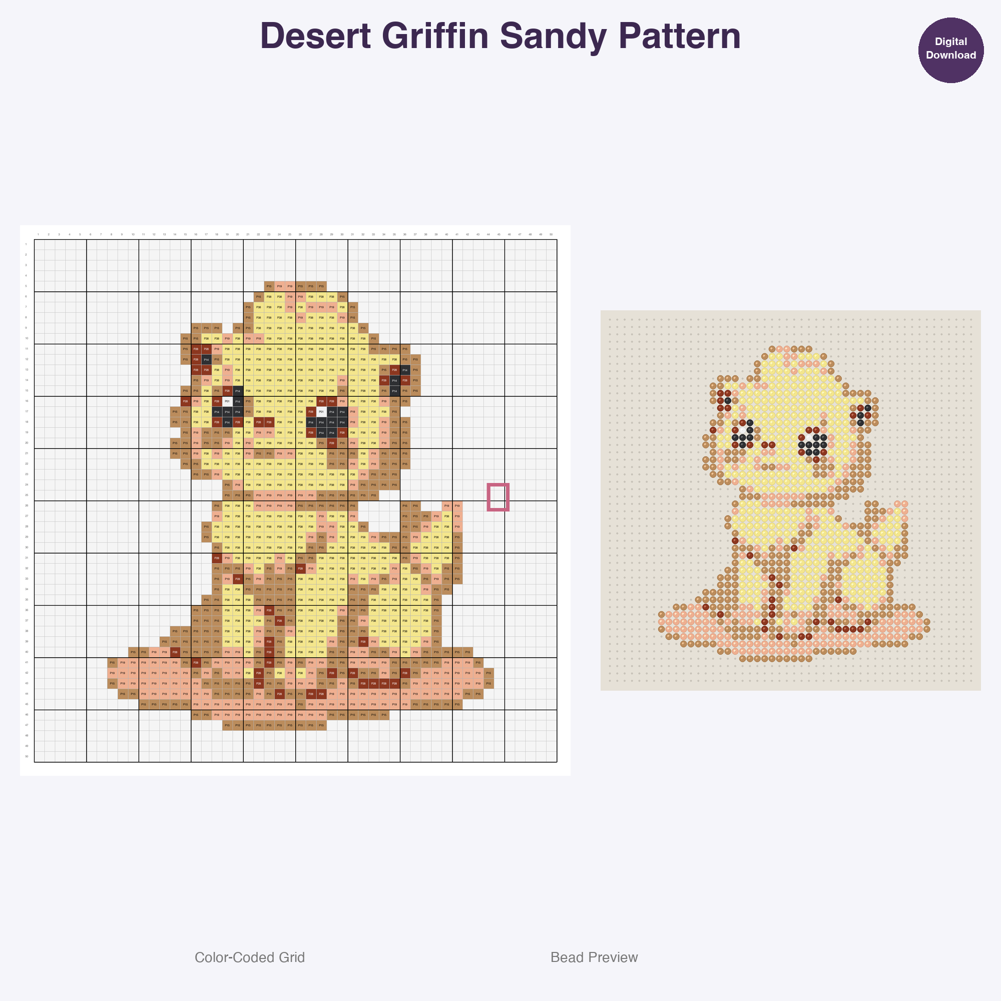 Mythical Elemental Guardians Perler Bead Patterns Bundle, 48 Designs (PDF Digital Download)