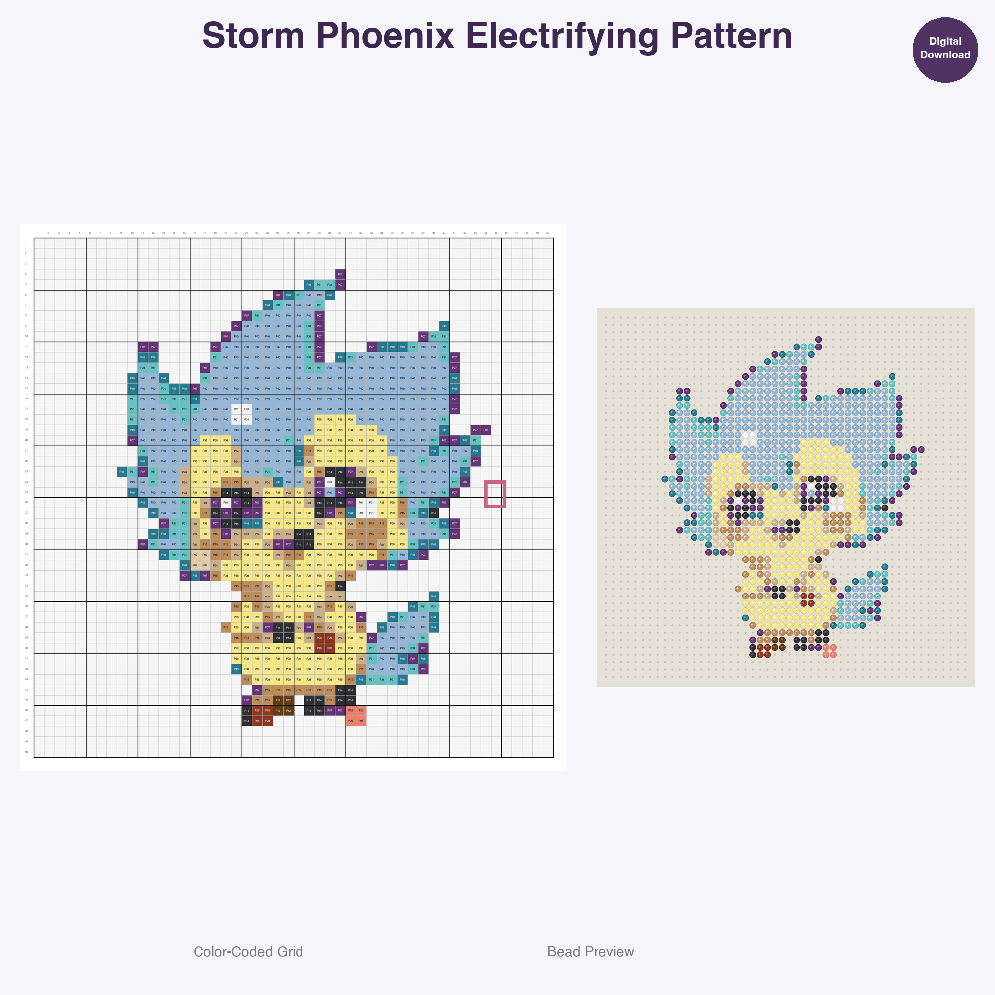 Mythical Elemental Guardians Perler Bead Patterns Bundle, 48 Designs (PDF Digital Download)