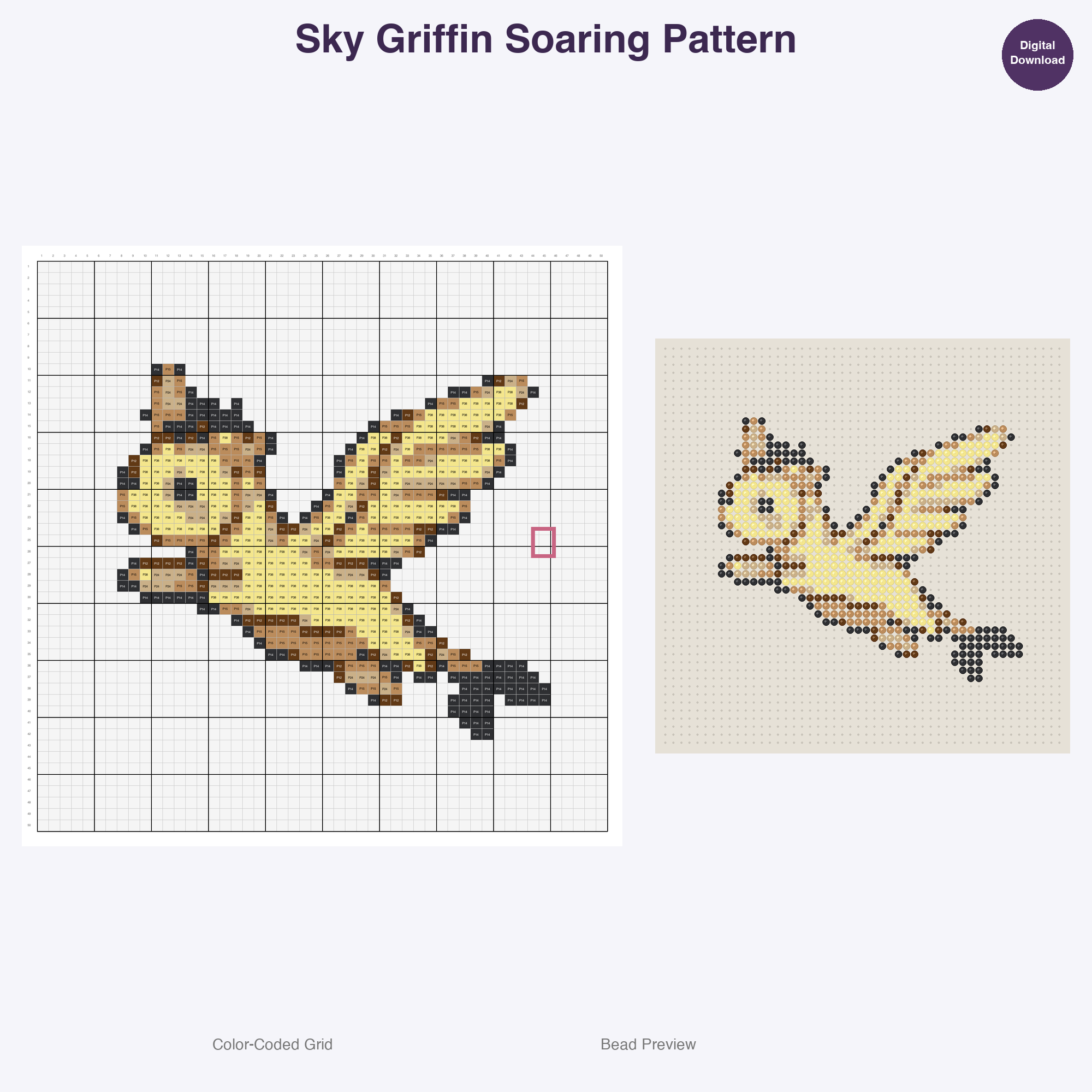 Mythical Elemental Guardians Perler Bead Patterns Bundle, 48 Designs (PDF Digital Download)