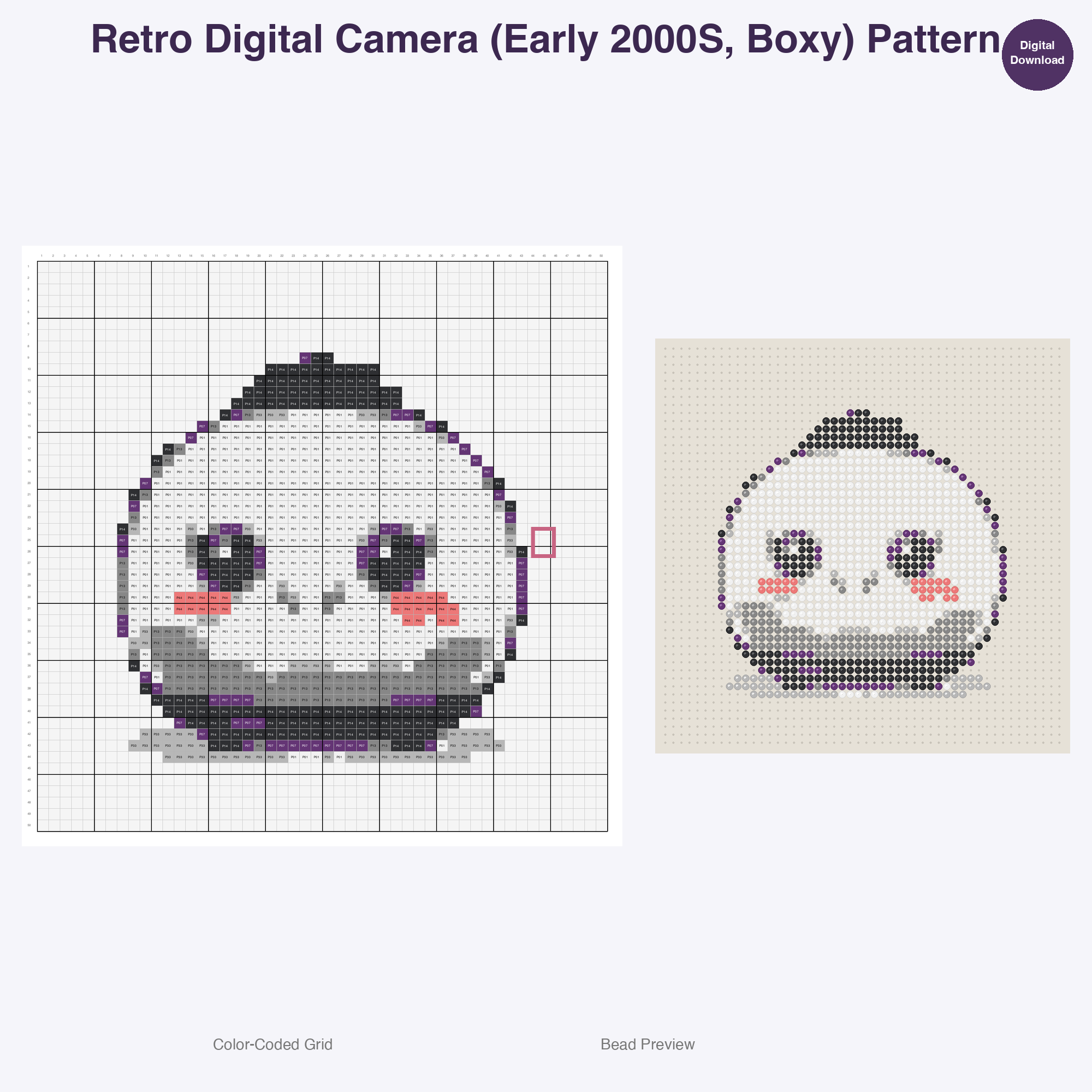 Nostalgic Gadget Charm Perler Bead Patterns Bundle, 48 Designs (PDF Digital Download)