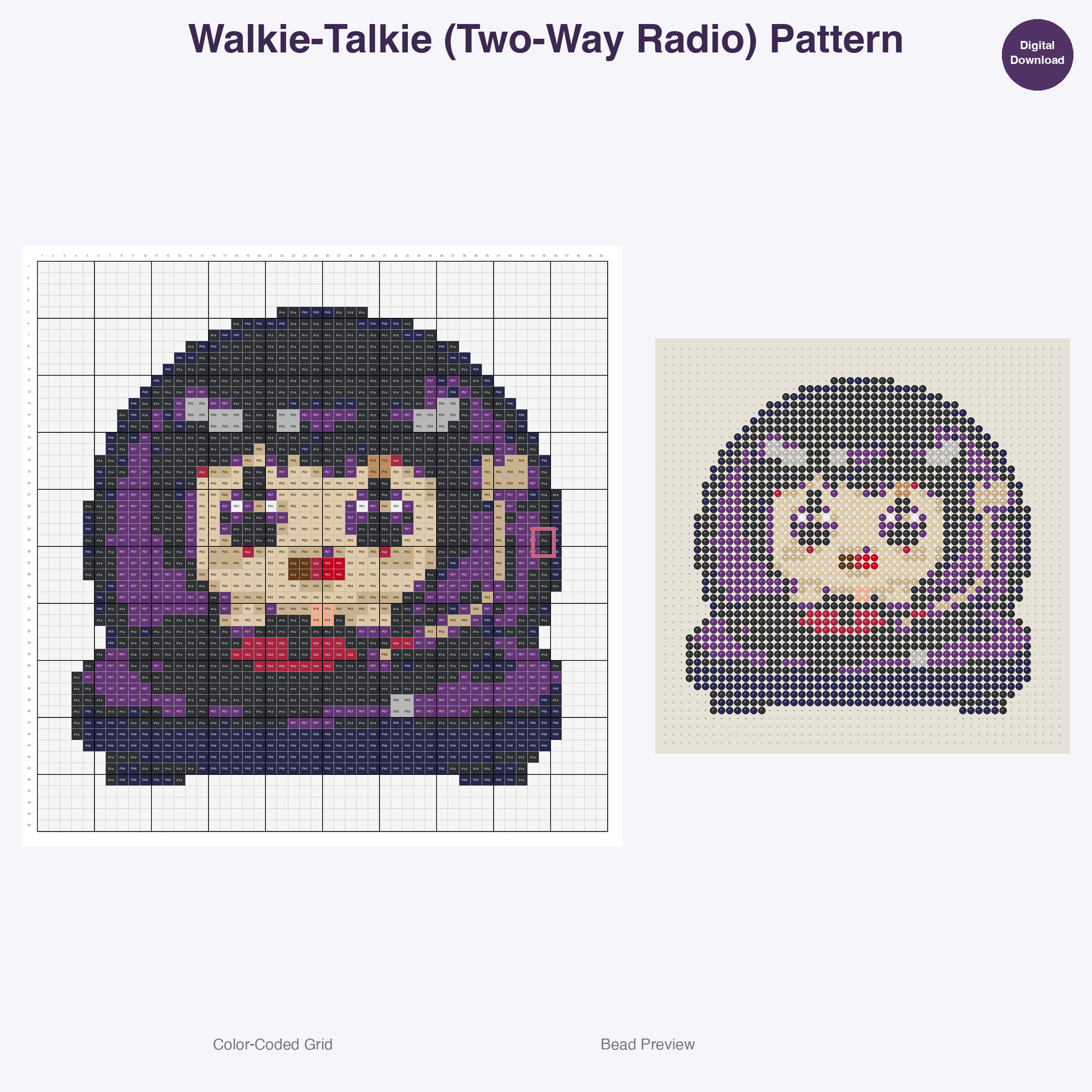 Nostalgic Gadget Charm Perler Bead Patterns Bundle, 48 Designs (PDF Digital Download)