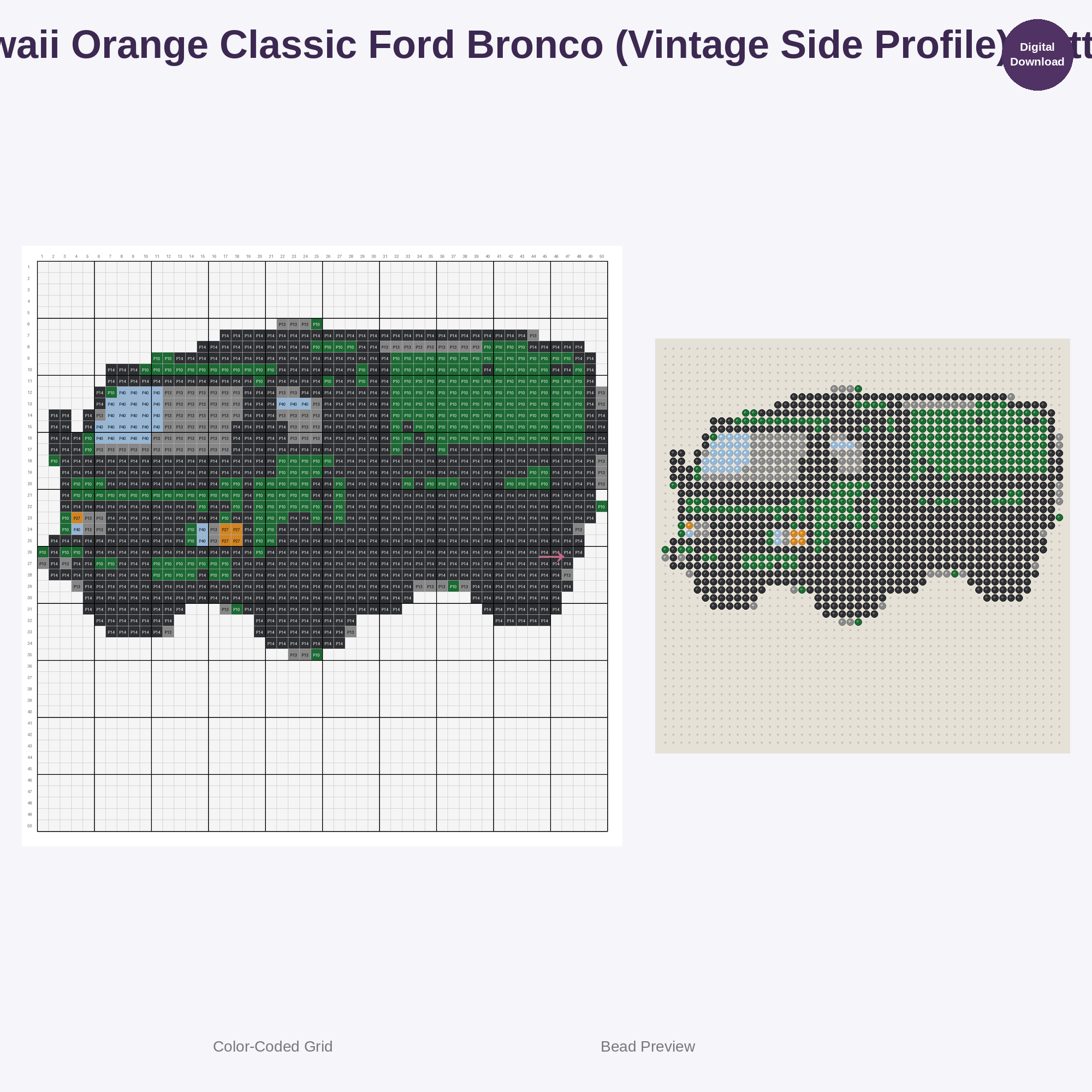 Off-Road Truck & Jeep Adventure Perler Bead Patterns Bundle, 48 Designs (PDF Digital Download)