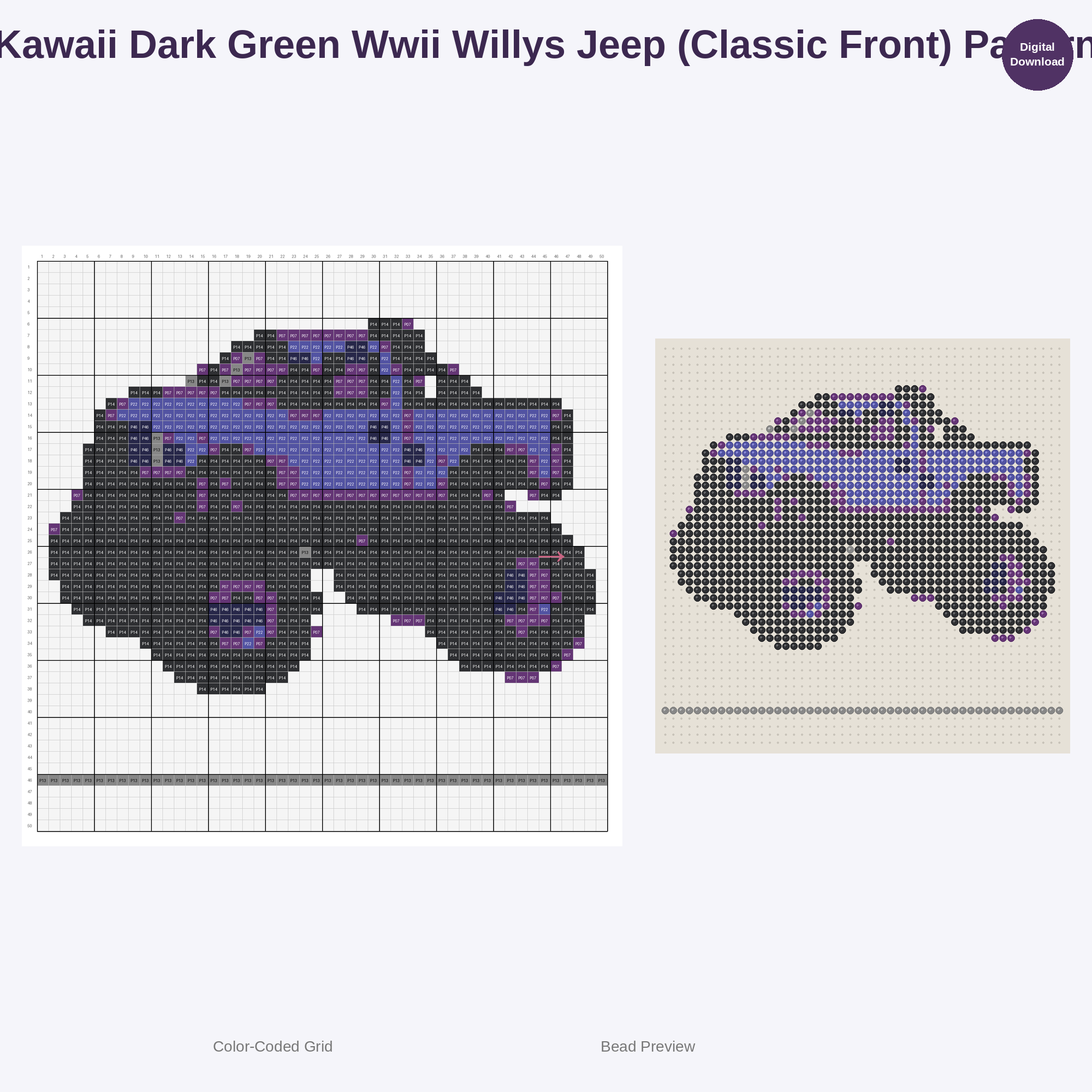 Off-Road Truck & Jeep Adventure Perler Bead Patterns Bundle, 48 Designs (PDF Digital Download)