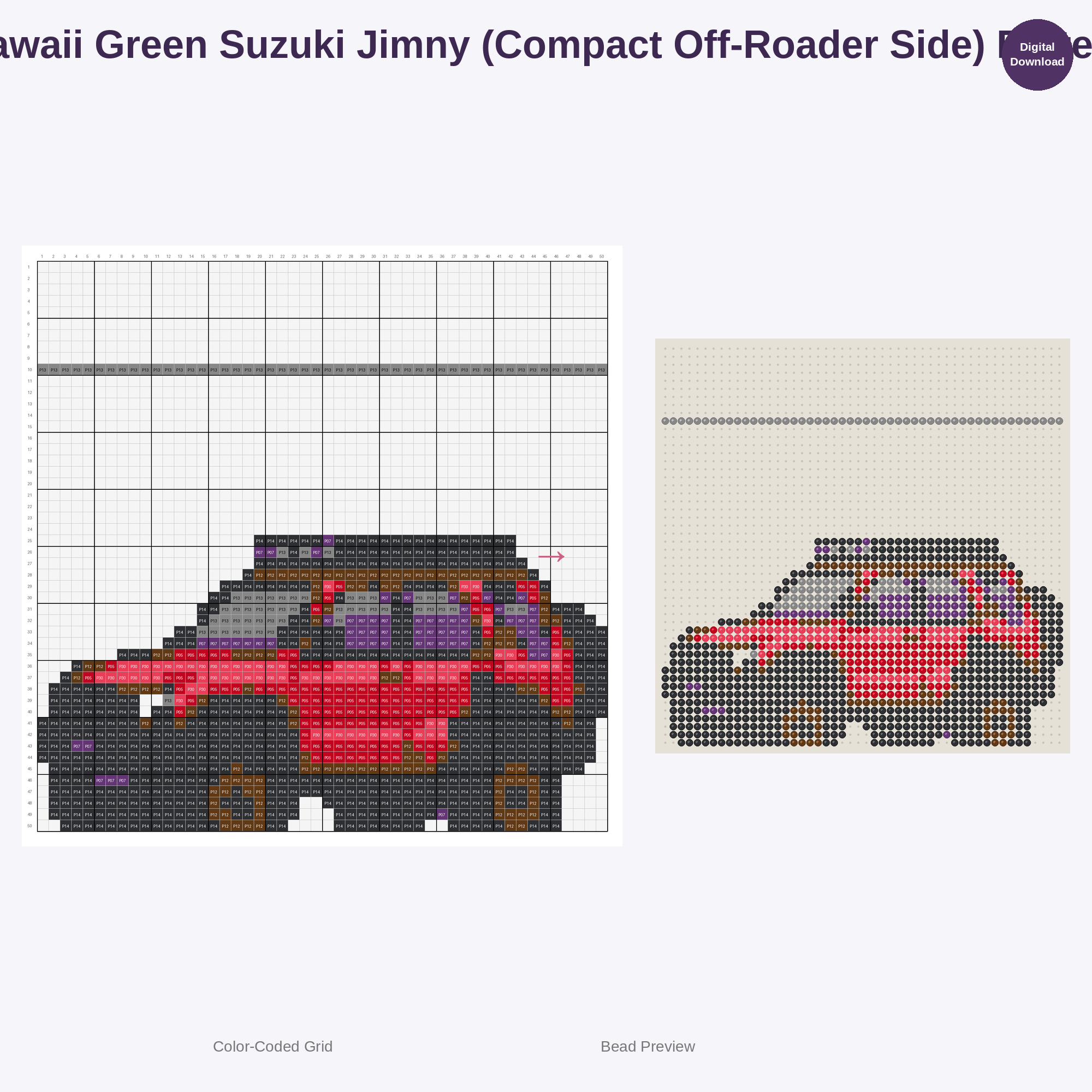 Off-Road Truck & Jeep Adventure Perler Bead Patterns Bundle, 48 Designs (PDF Digital Download)