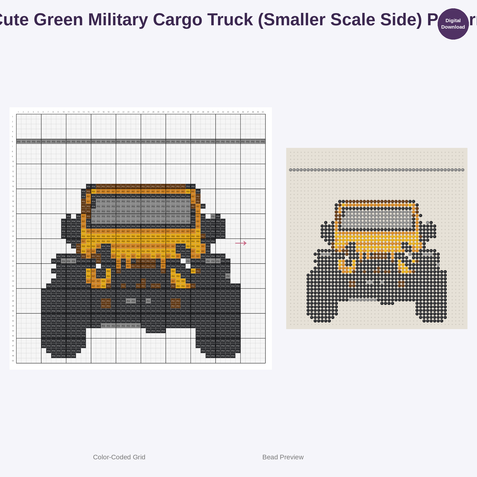 Off-Road Truck & Jeep Adventure Perler Bead Patterns Bundle, 48 Designs (PDF Digital Download)