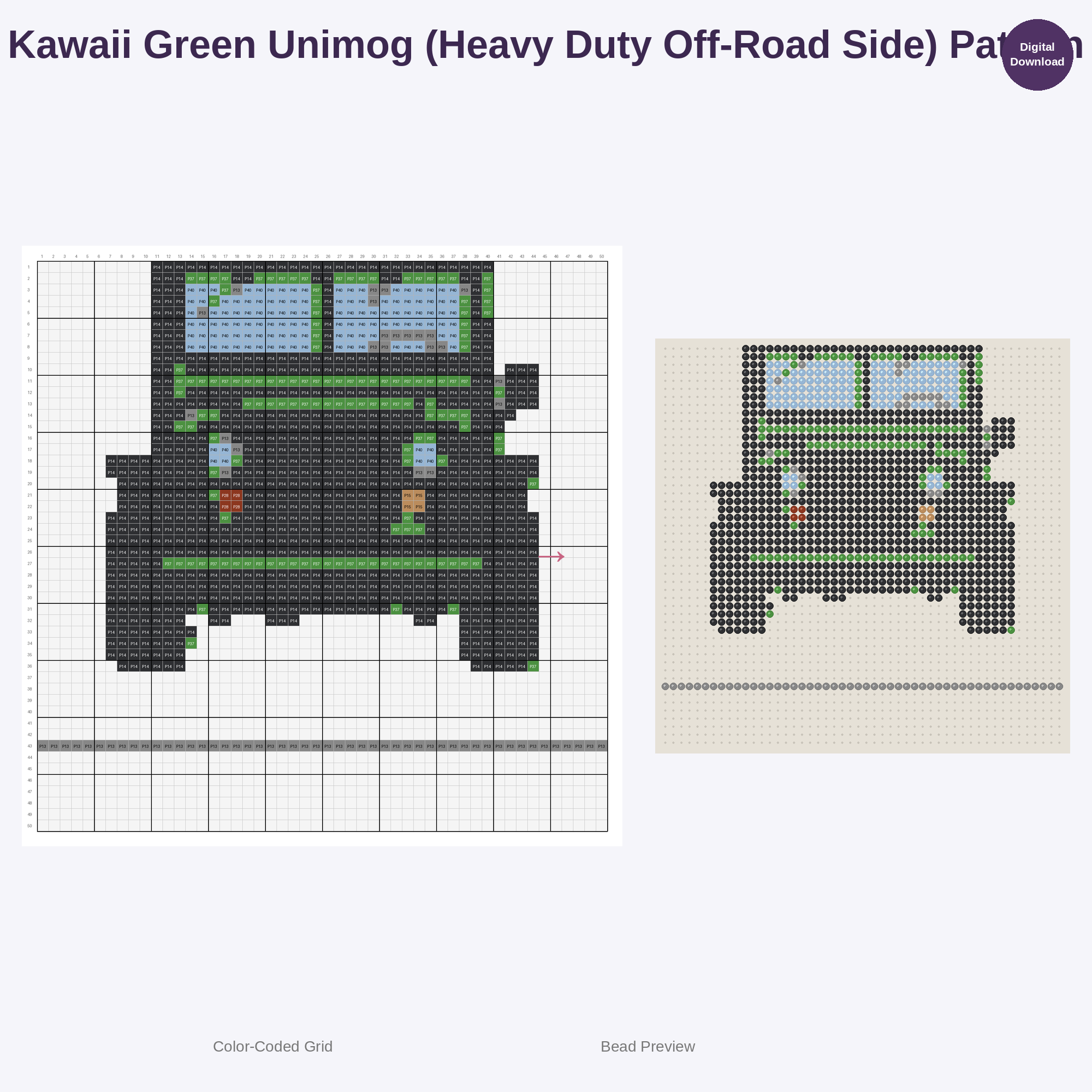 Off-Road Truck & Jeep Adventure Perler Bead Patterns Bundle, 48 Designs (PDF Digital Download)
