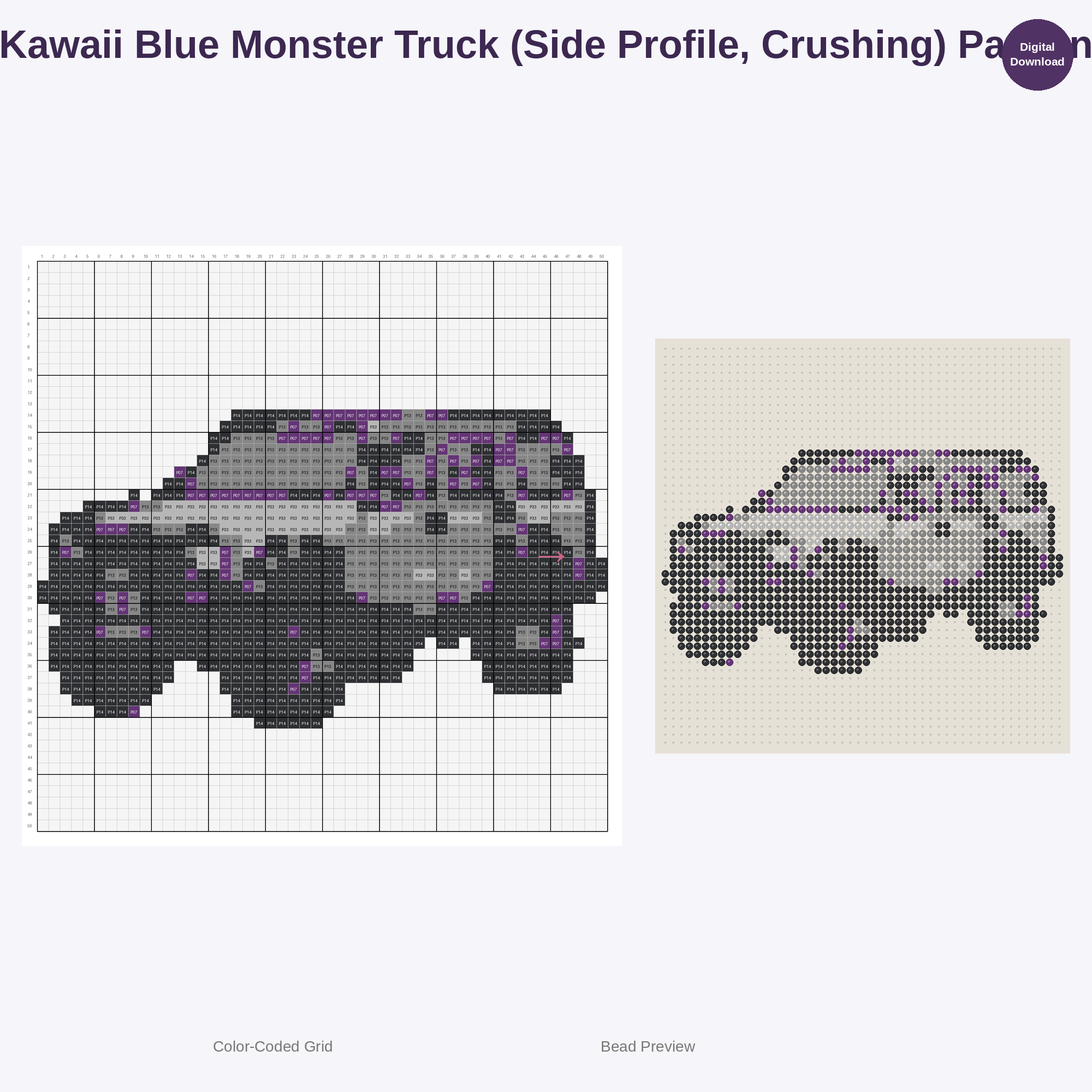 Off-Road Truck & Jeep Adventure Perler Bead Patterns Bundle, 48 Designs (PDF Digital Download)