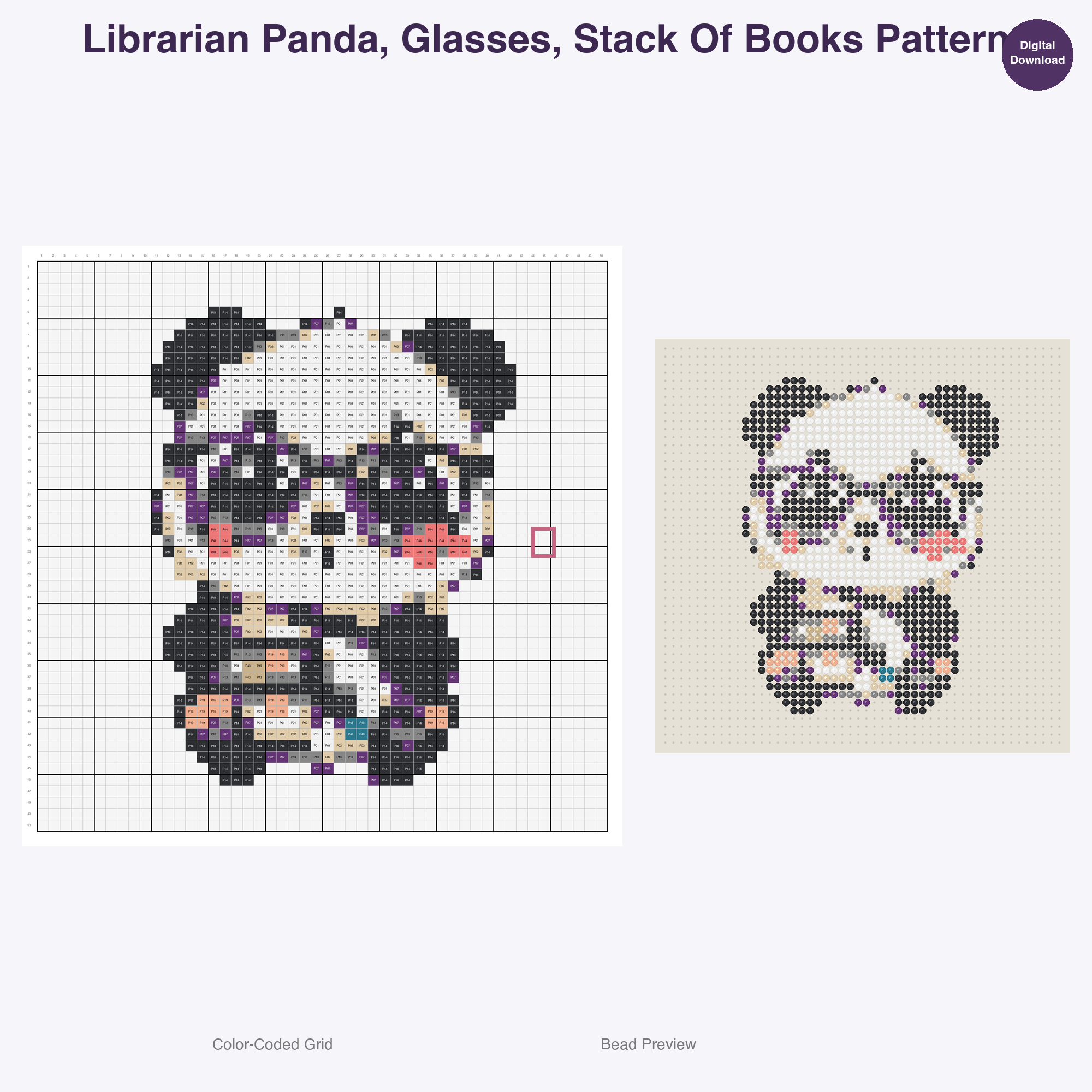Pawsome Professions Perler Bead Patterns, 48 Designs x 3 Grid Sizes (29x29 + 50x50 + 128x128), Fuse Bead PDF Digital Download