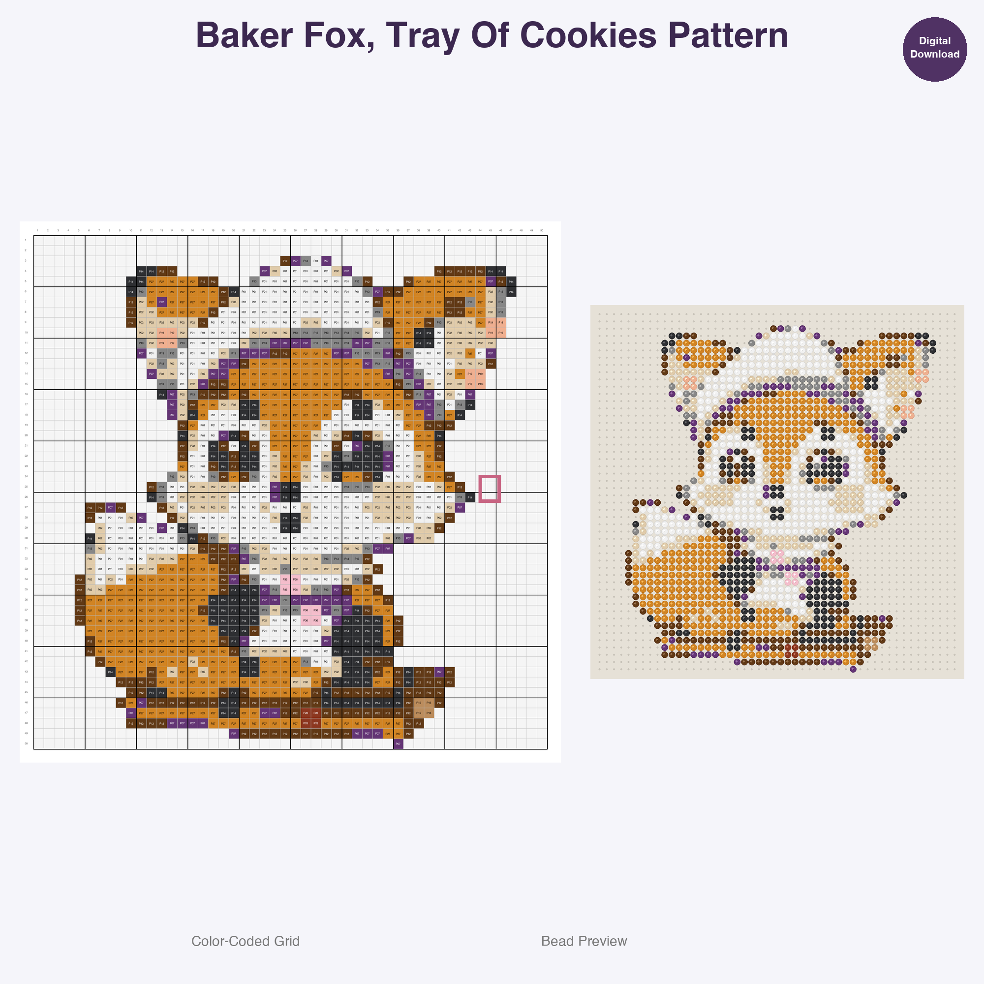 Pawsome Professions Perler Bead Patterns, 48 Designs x 3 Grid Sizes (29x29 + 50x50 + 128x128), Fuse Bead PDF Digital Download