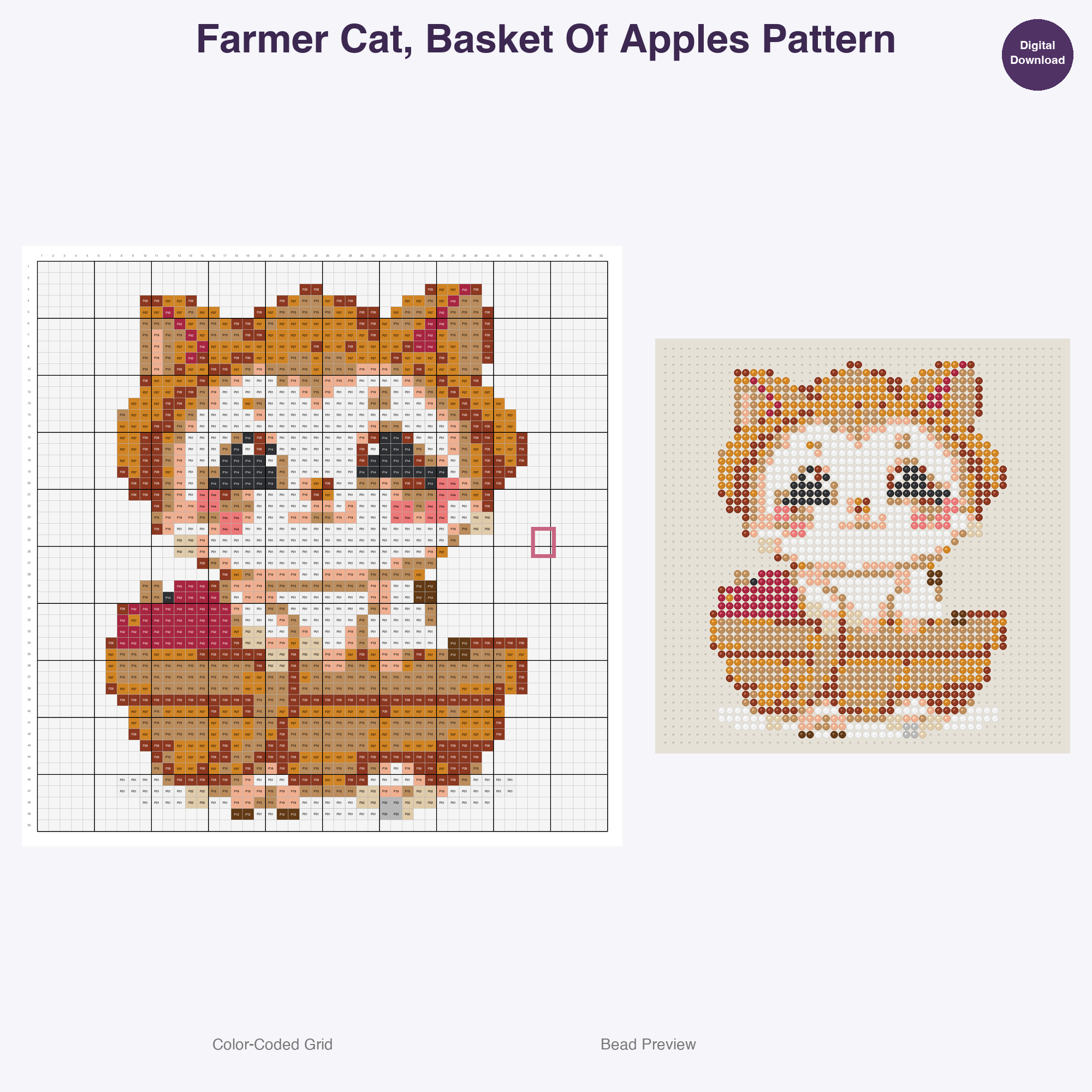 Pawsome Professions Perler Bead Patterns, 48 Designs x 3 Grid Sizes (29x29 + 50x50 + 128x128), Fuse Bead PDF Digital Download