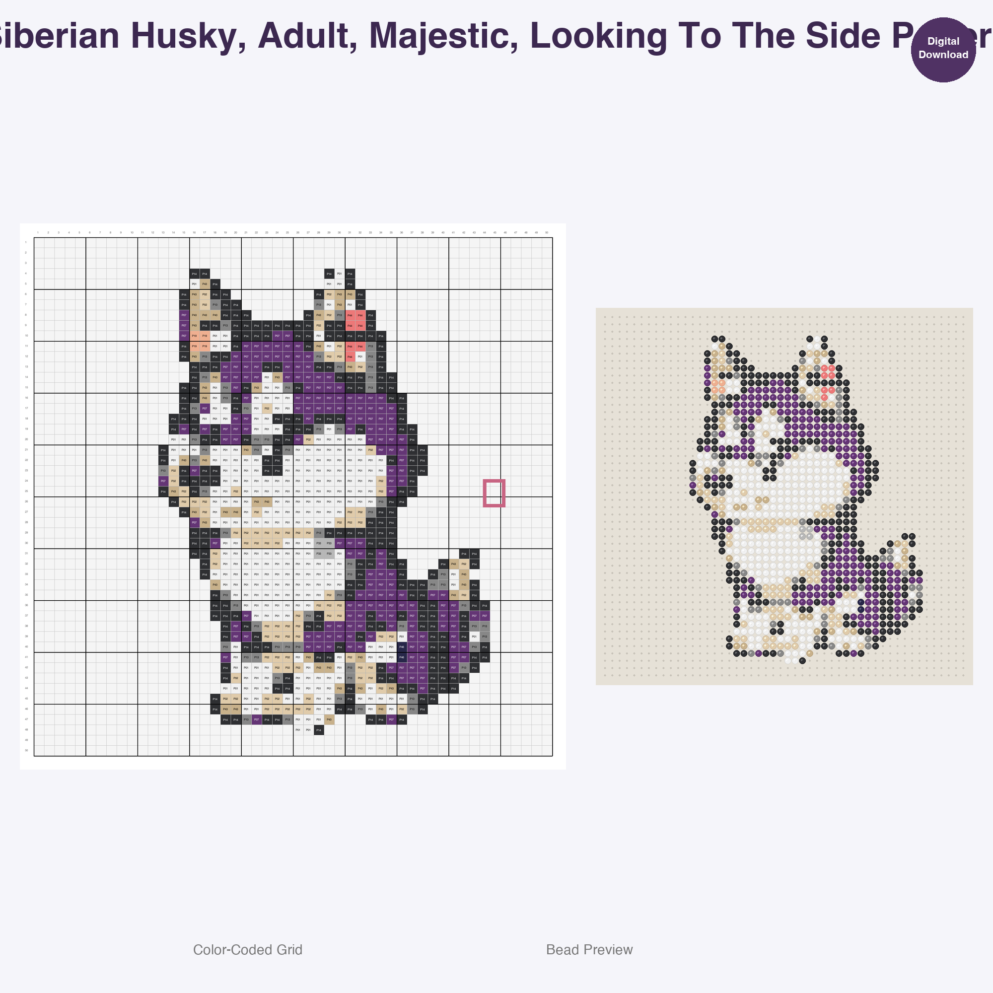 Pawsome Puppy Parade Perler Bead Patterns, 48 Designs x 3 Grid Sizes (29x29 + 50x50 + 128x128), Fuse Bead PDF Digital Download