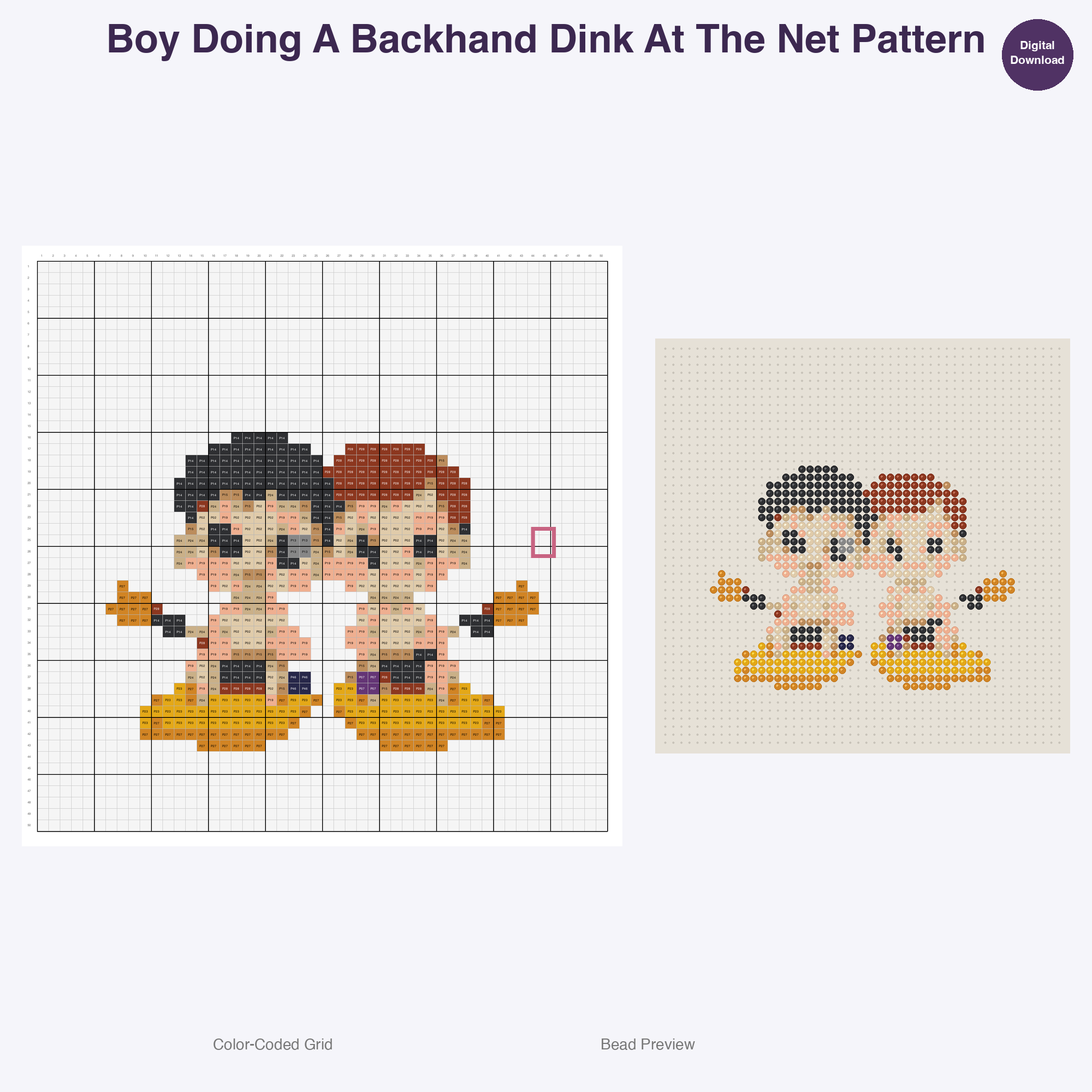 Cute Pickleball Fun Perler Bead Patterns Bundle, 48 Designs (PDF Digital Download)