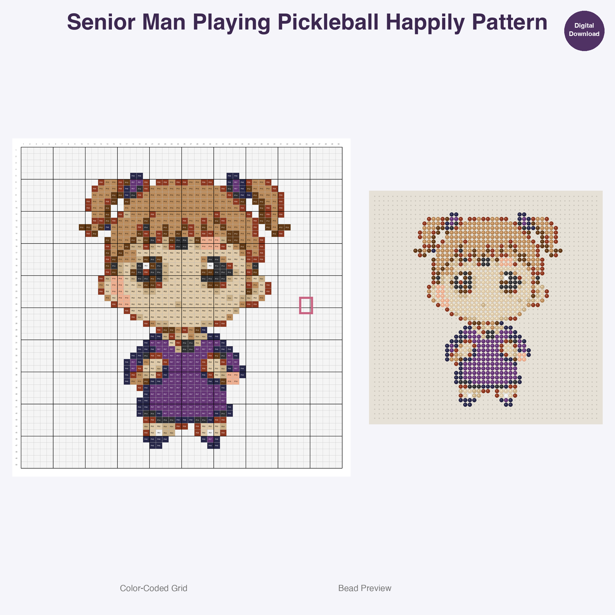 Cute Pickleball Fun Perler Bead Patterns Bundle, 48 Designs (PDF Digital Download)