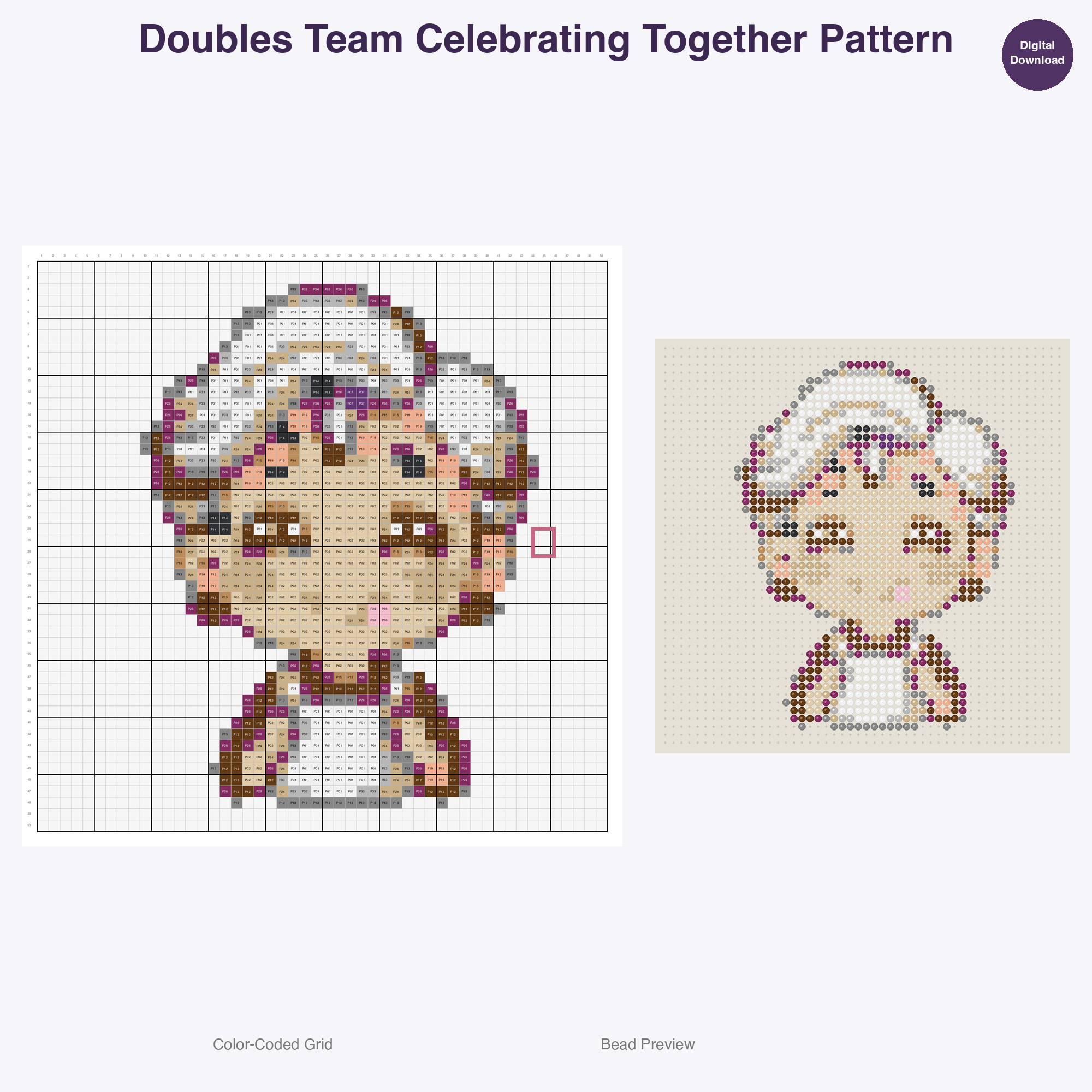 Cute Pickleball Fun Perler Bead Patterns Bundle, 48 Designs (PDF Digital Download)