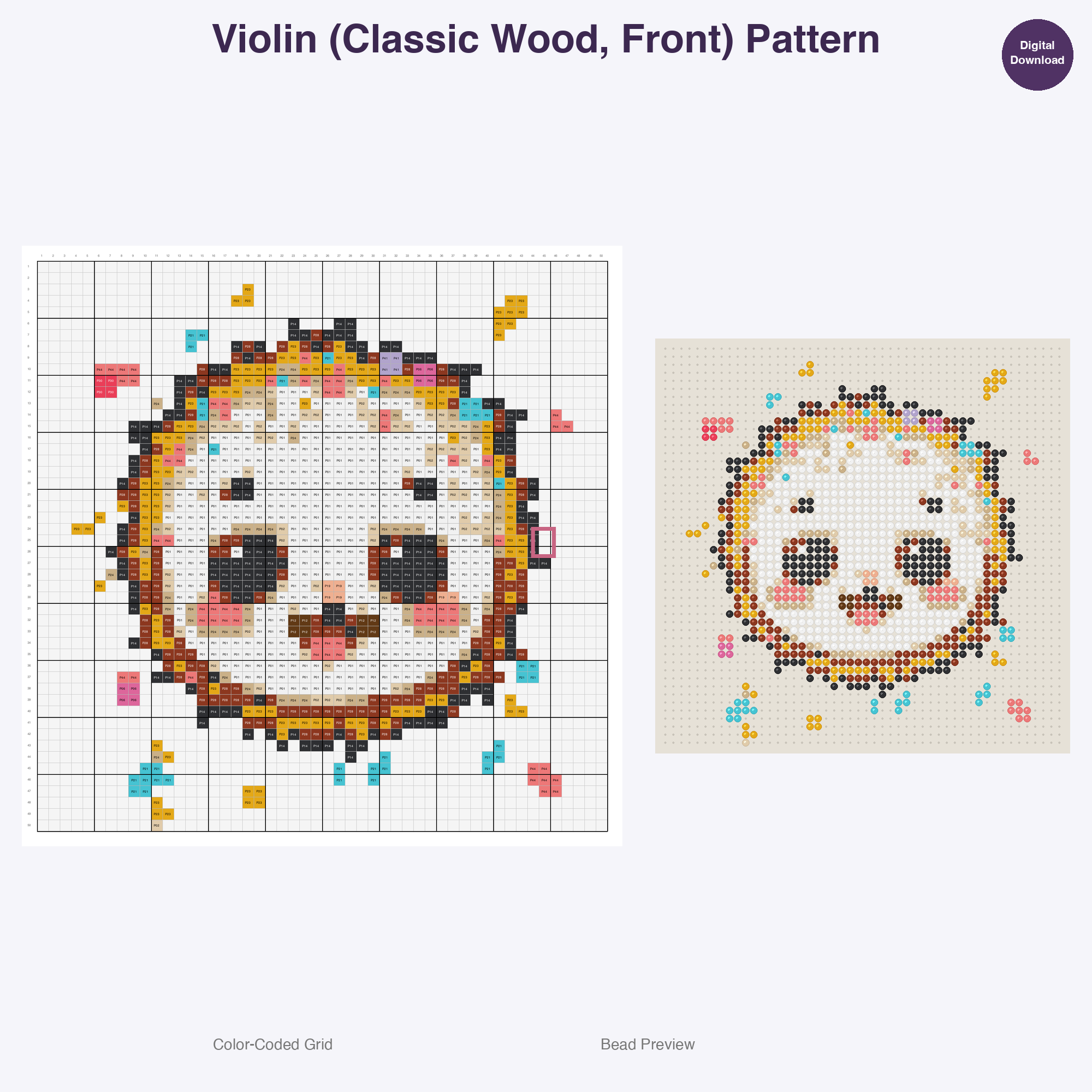 Pixel Pop Concert Perler Bead Patterns Bundle, 48 Designs (PDF Digital Download)