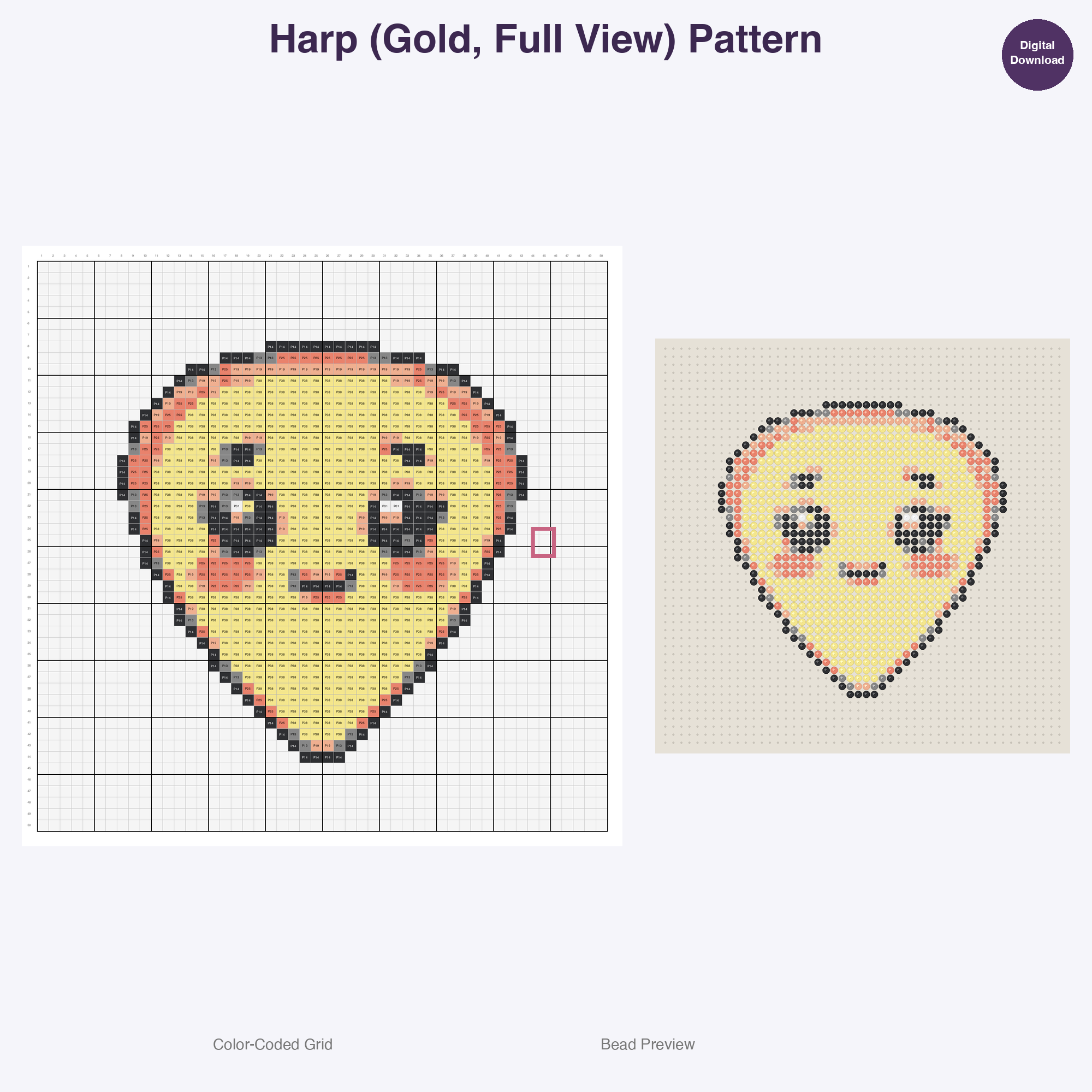 Pixel Pop Concert Perler Bead Patterns Bundle, 48 Designs (PDF Digital Download)
