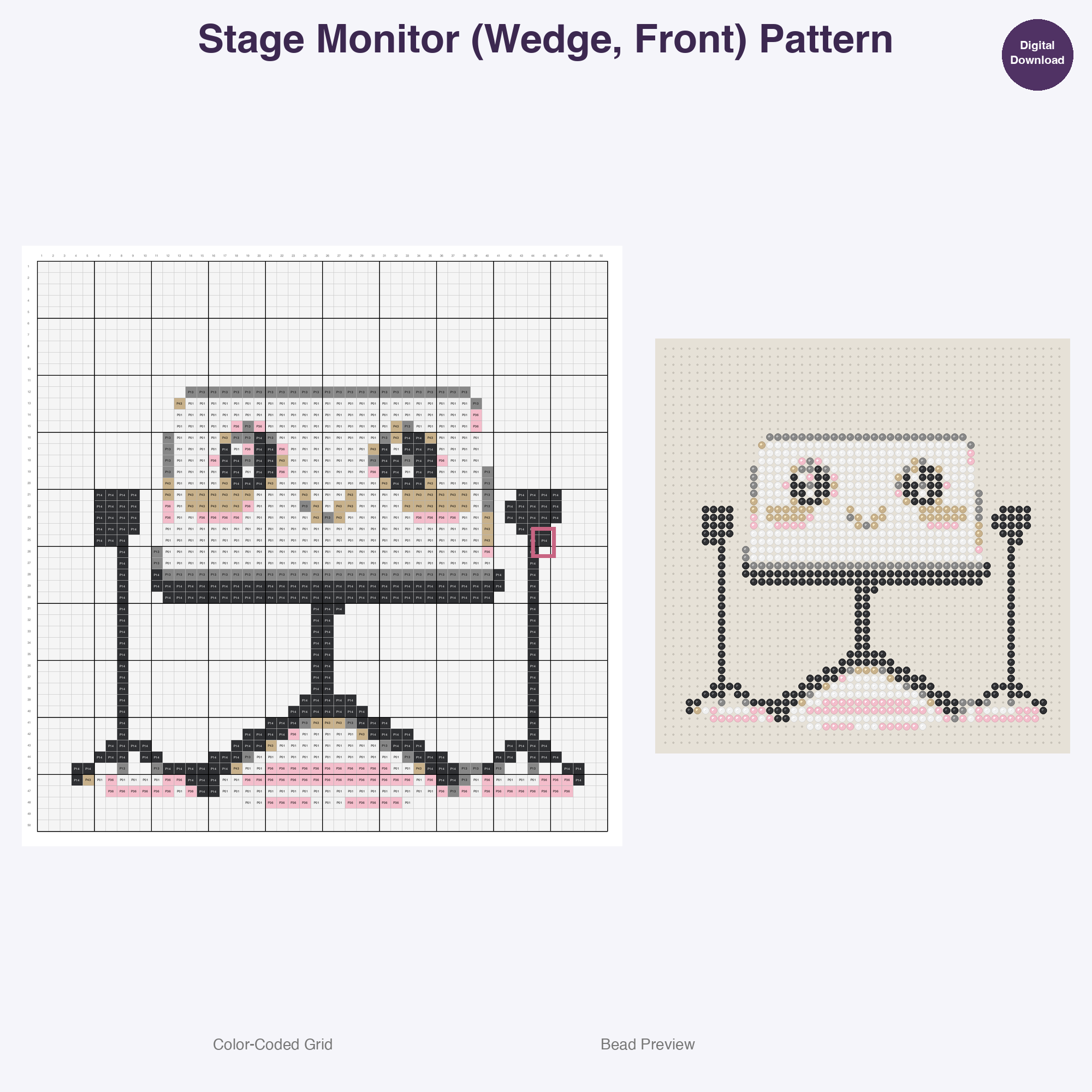 Pixel Pop Concert Perler Bead Patterns Bundle, 48 Designs (PDF Digital Download)