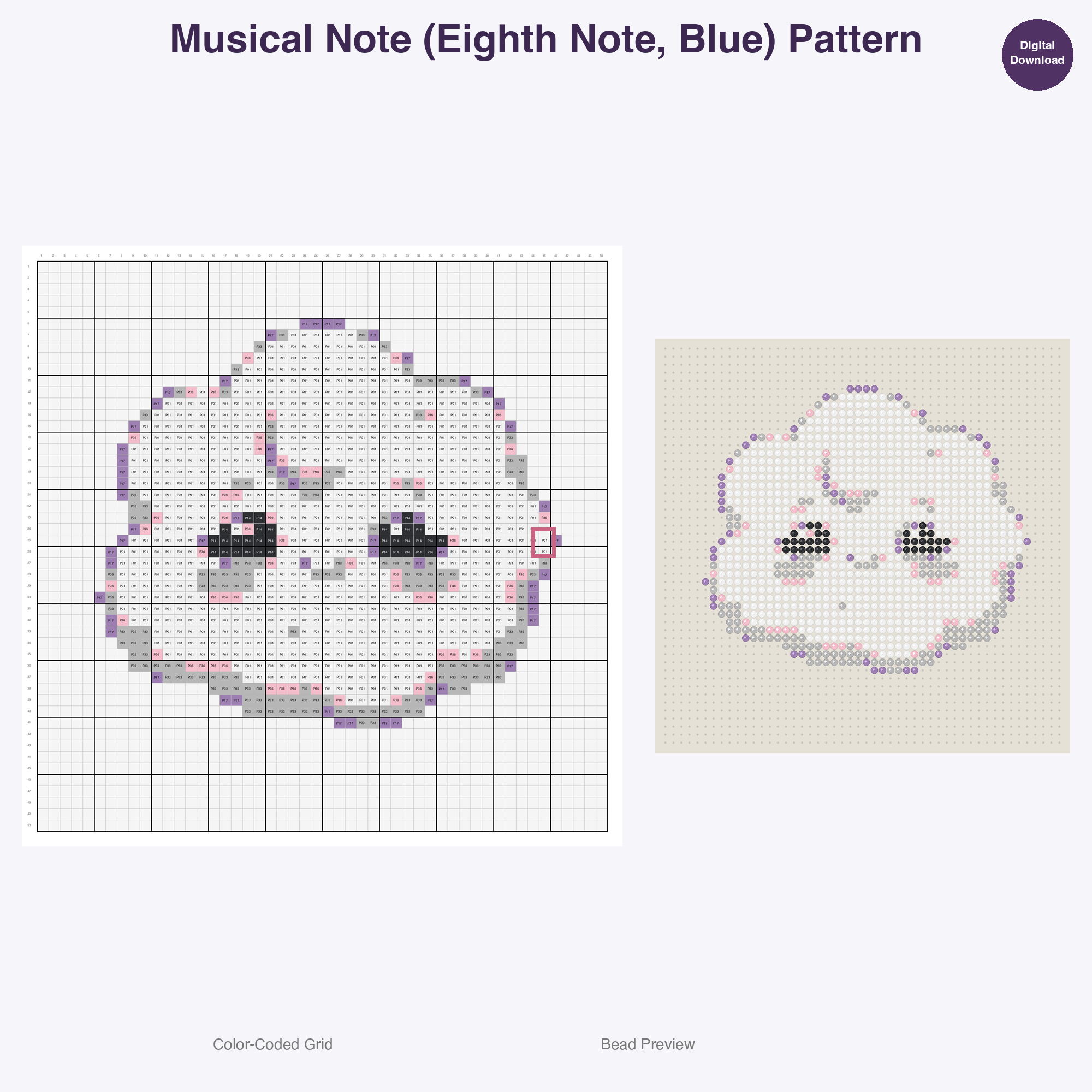 Pixel Pop Concert Perler Bead Patterns Bundle, 48 Designs (PDF Digital Download)